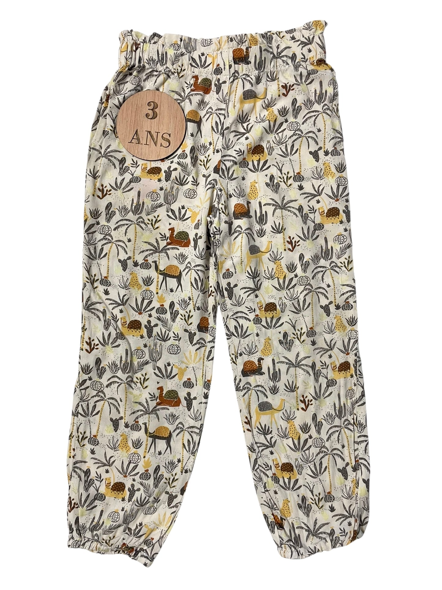 Pantalon fluide, savane, Gémo