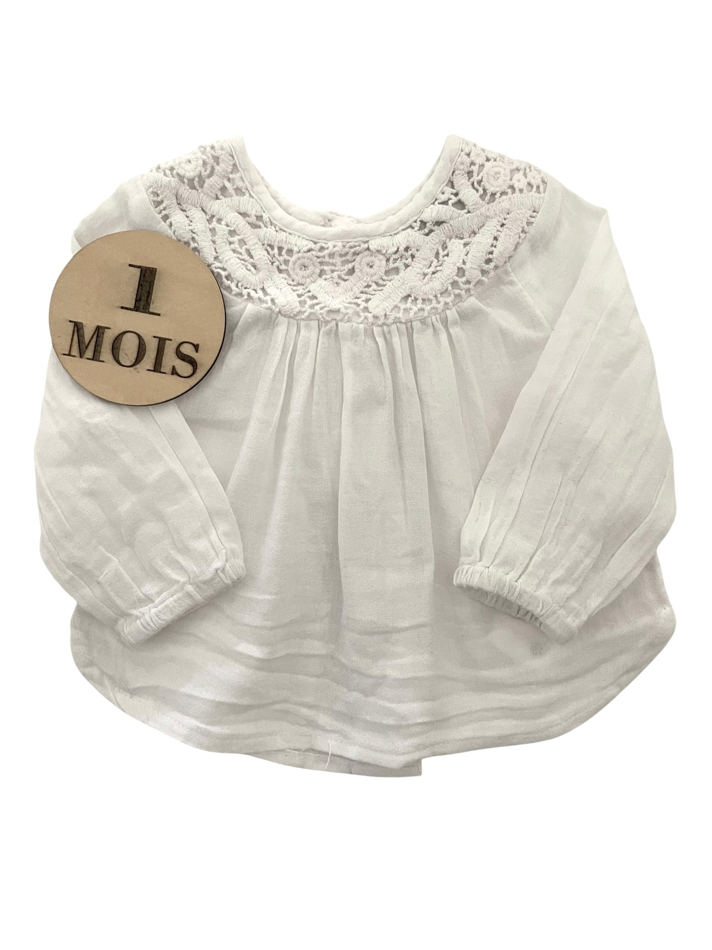 Blouse blanche, légère, Vertbaudet