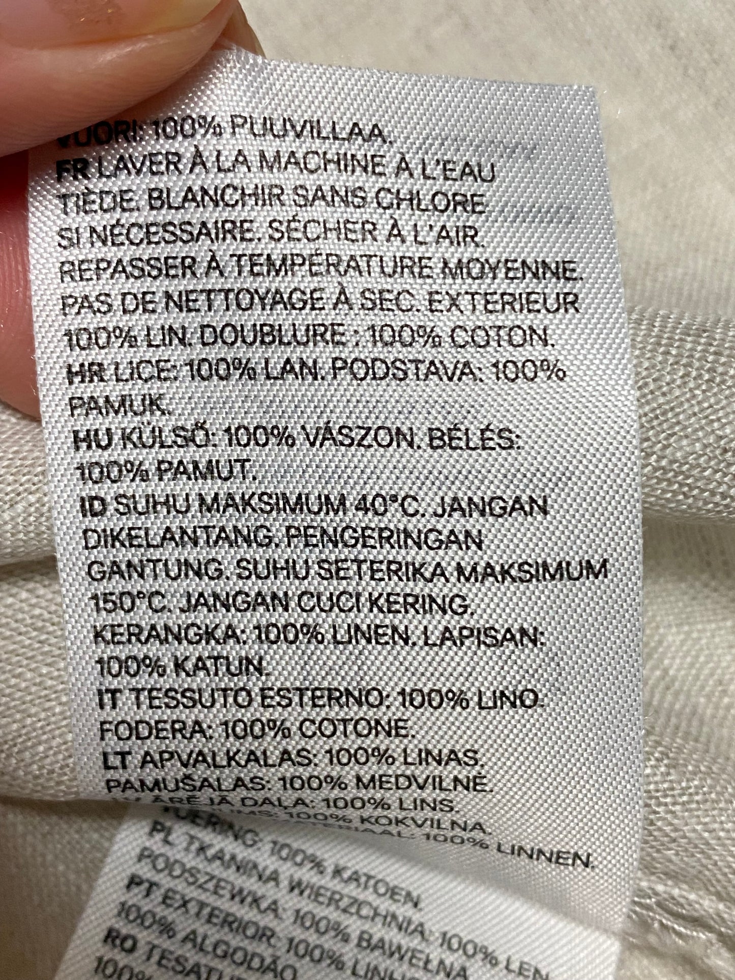 Robe en lin, écrue, H&M