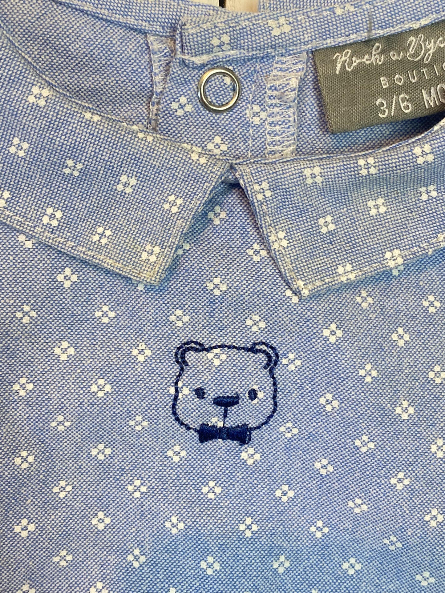 Barboteuse en jean, bleue