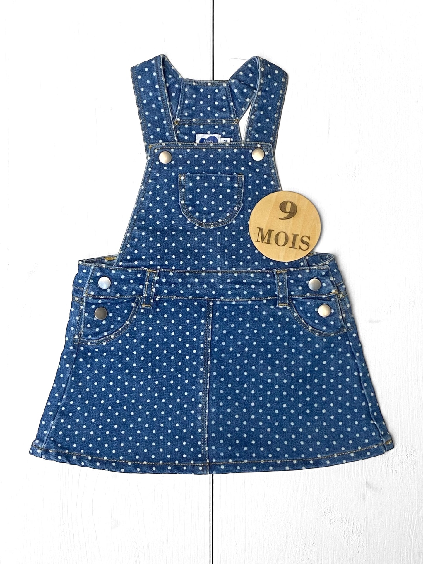 Robe en jean à pois blanc , Mots d’enfants