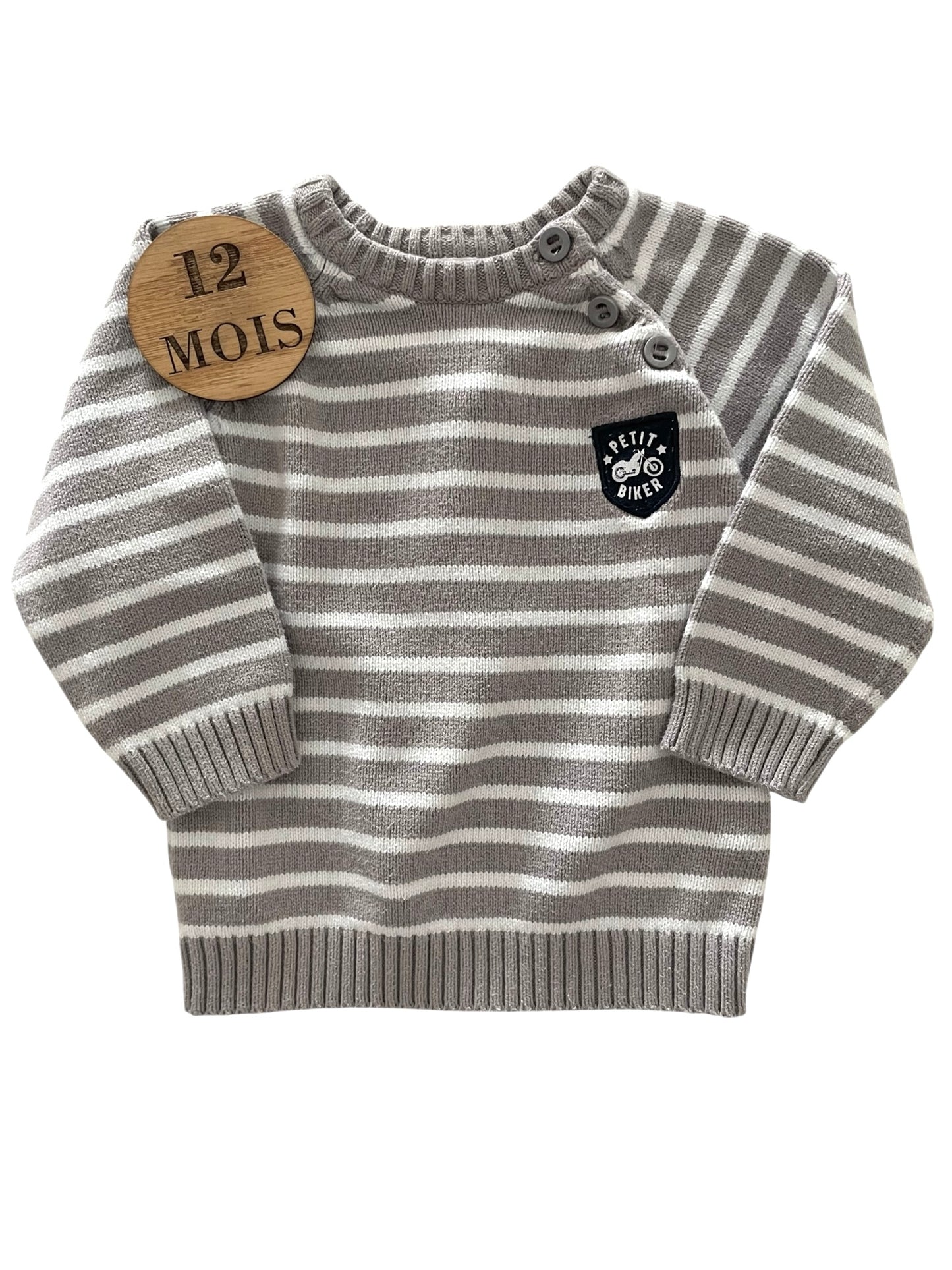 Pull en mailles, rayé, Gémo