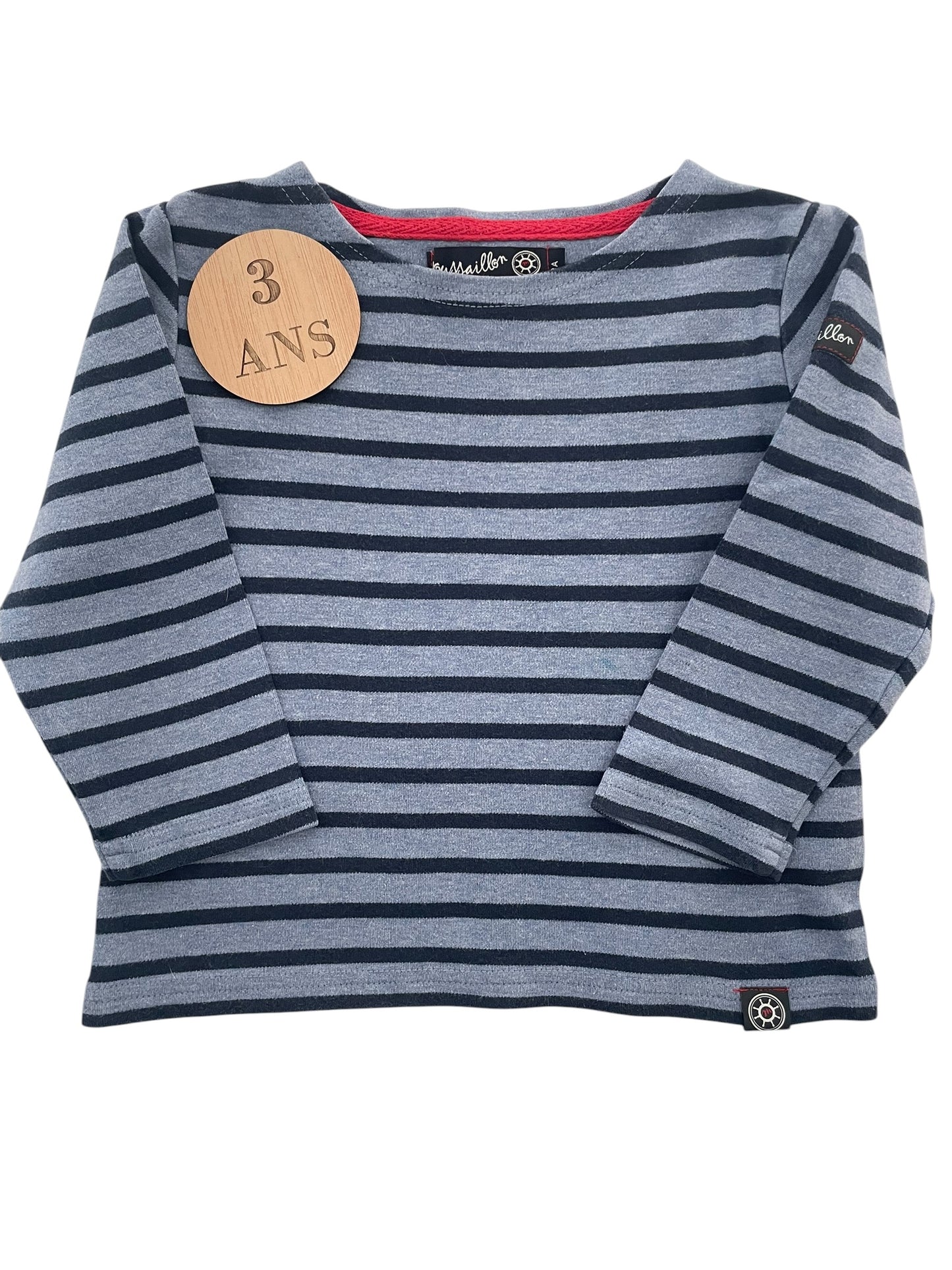 Tee-shirt rayé, bleu, Moussaillon
