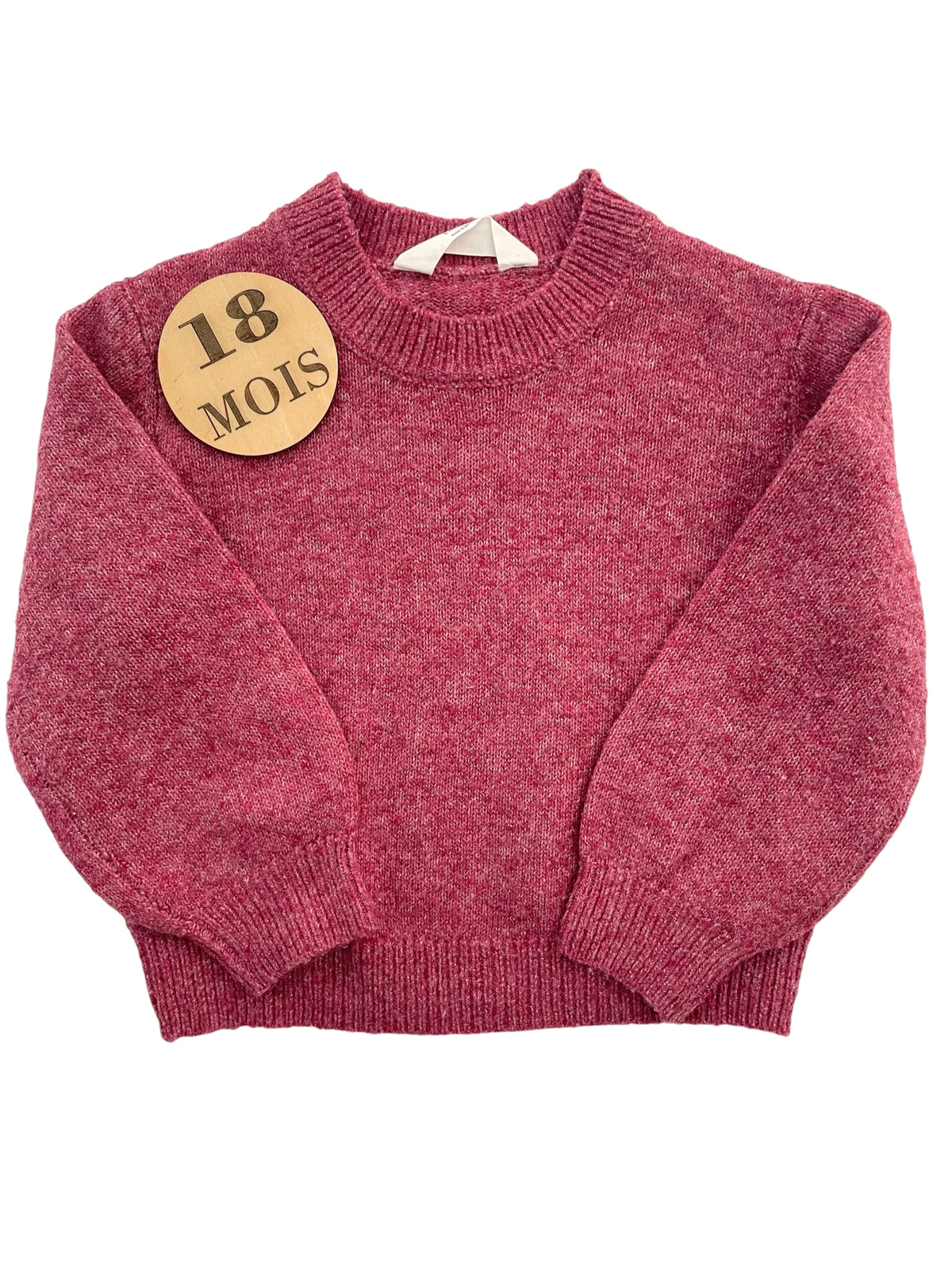 Pull en mailles, col cheminé, rose / bordeaux, Primark