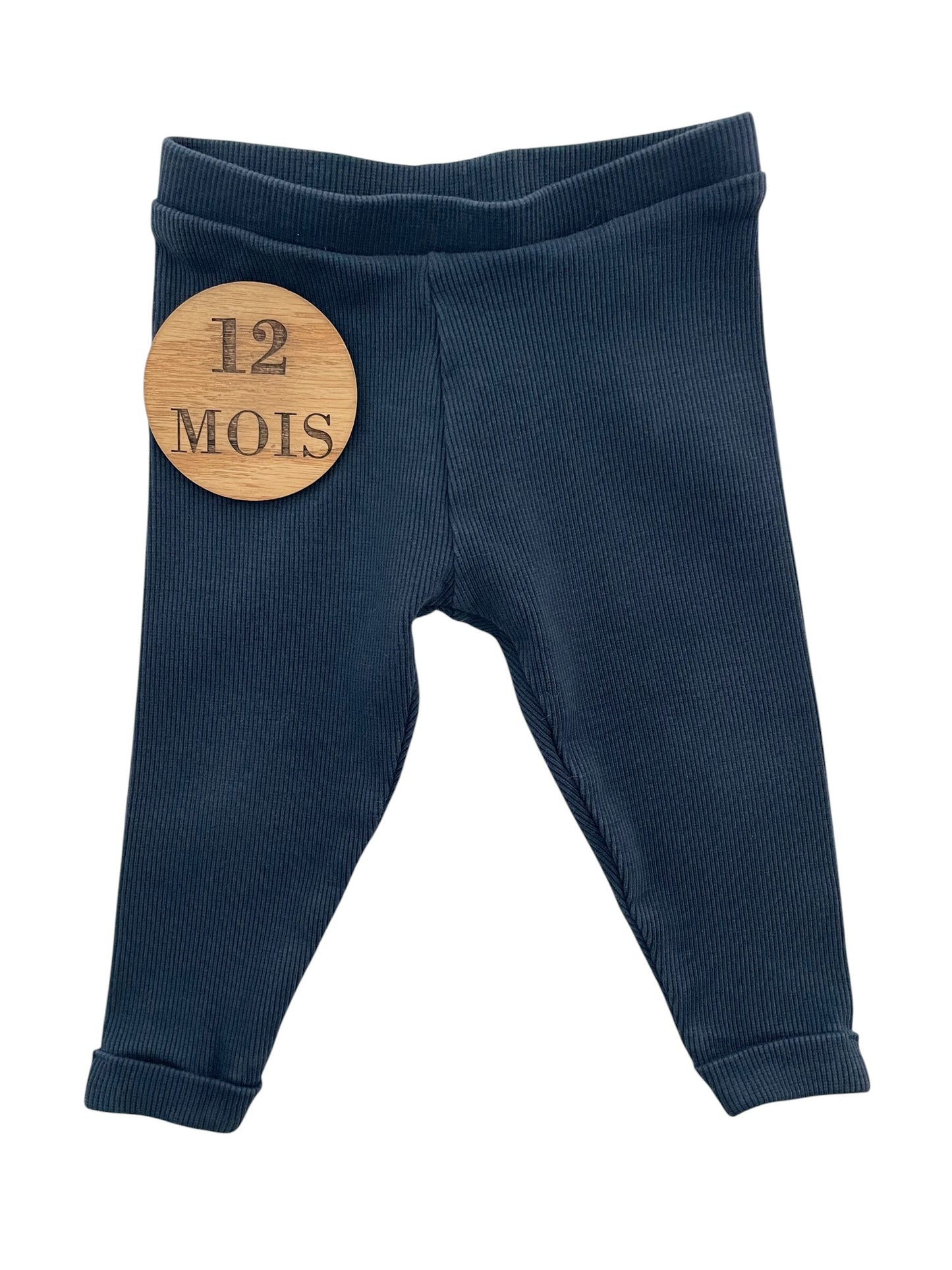 Legging côtelé bleu-nuit, TAO