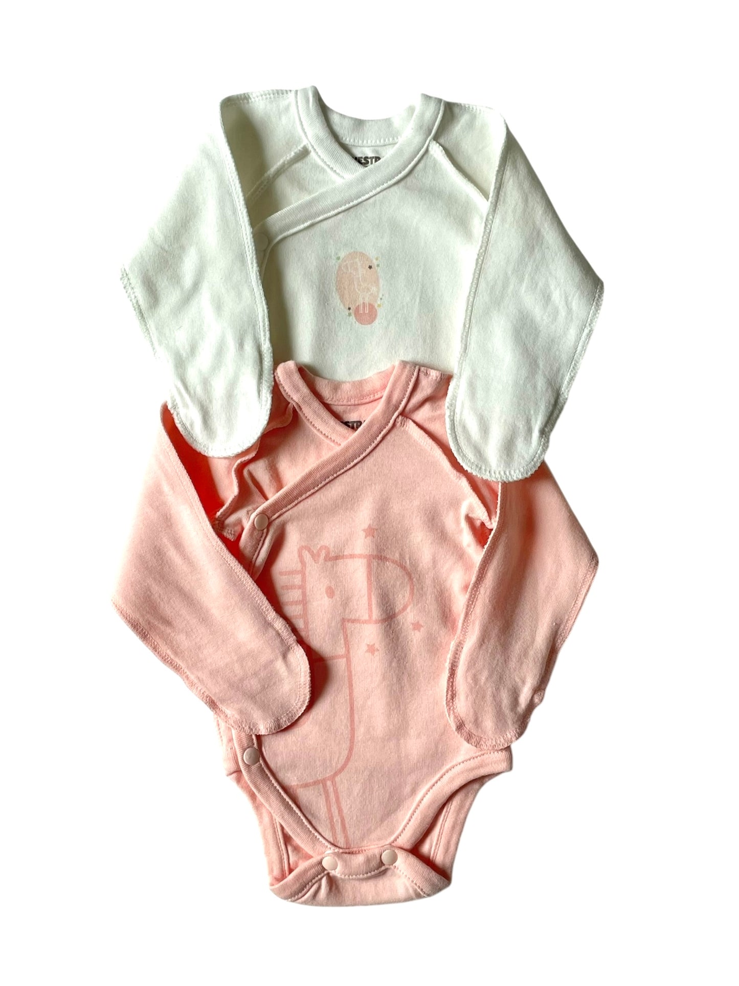 Lot 2 bodies, rose et blanc, coutures extérieures, Orchestra