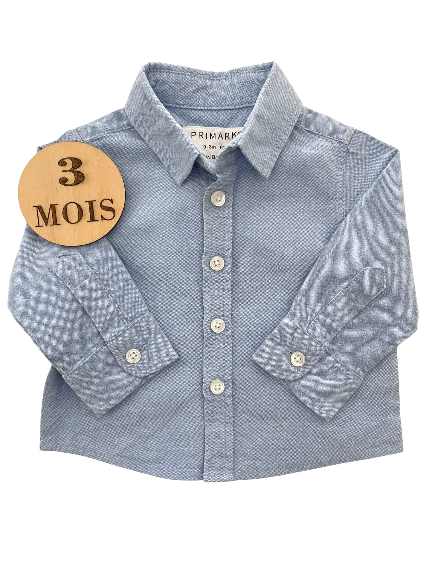 Chemise bleu-clair, chiné, Primark