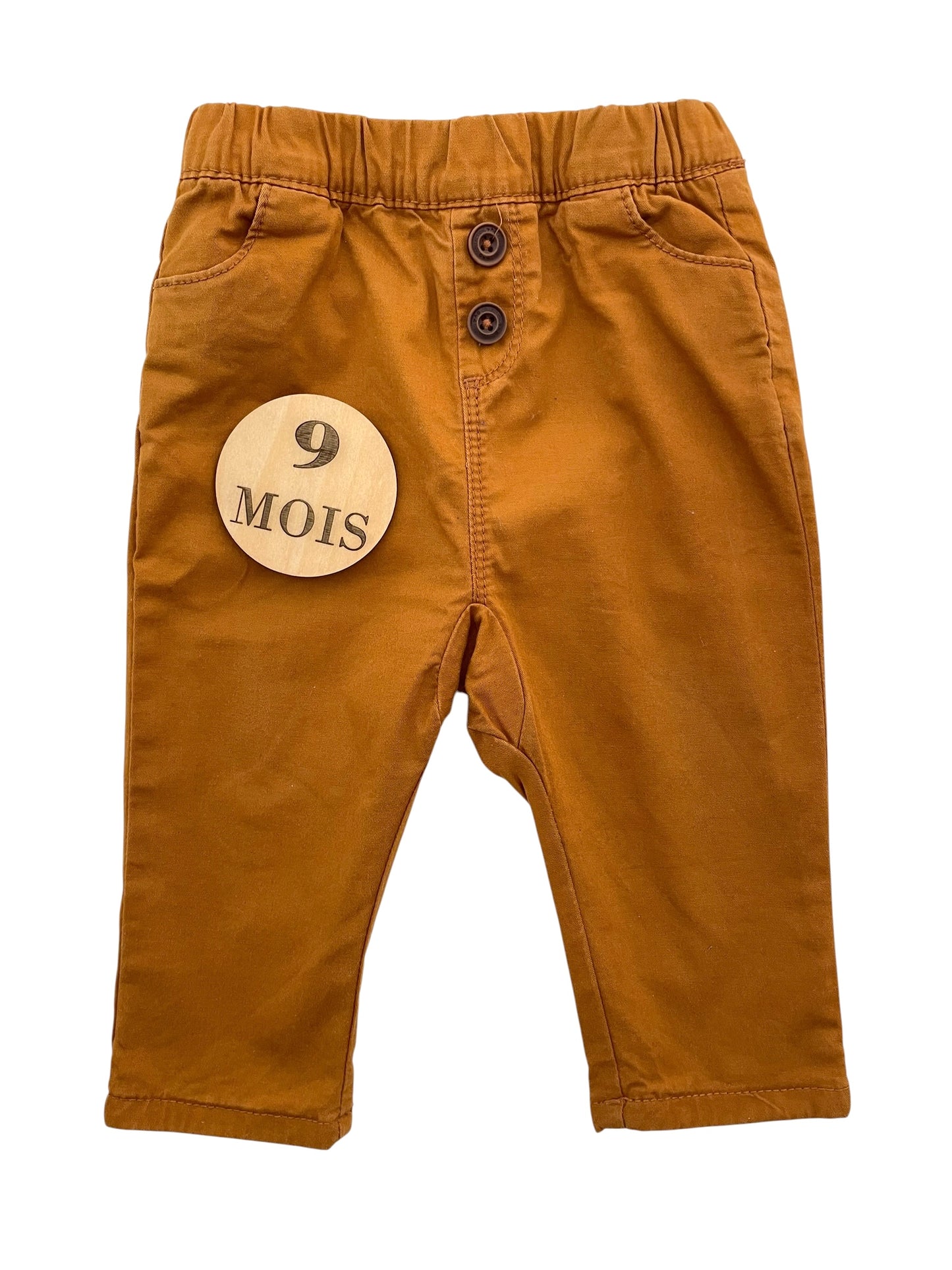 Pantalon en toile, doublé coton, camel, TAO