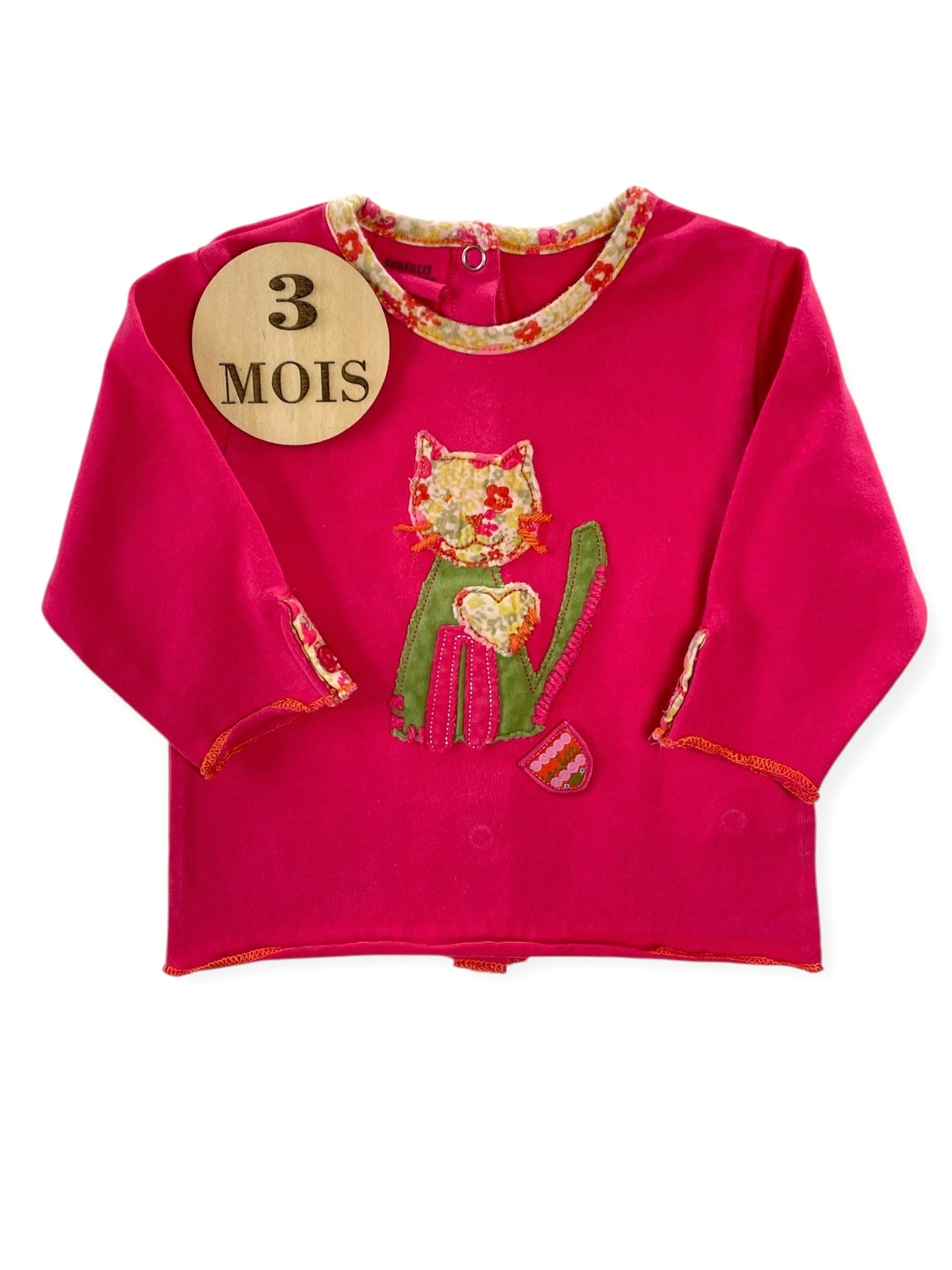 Tee-shirt framboise, Confetti