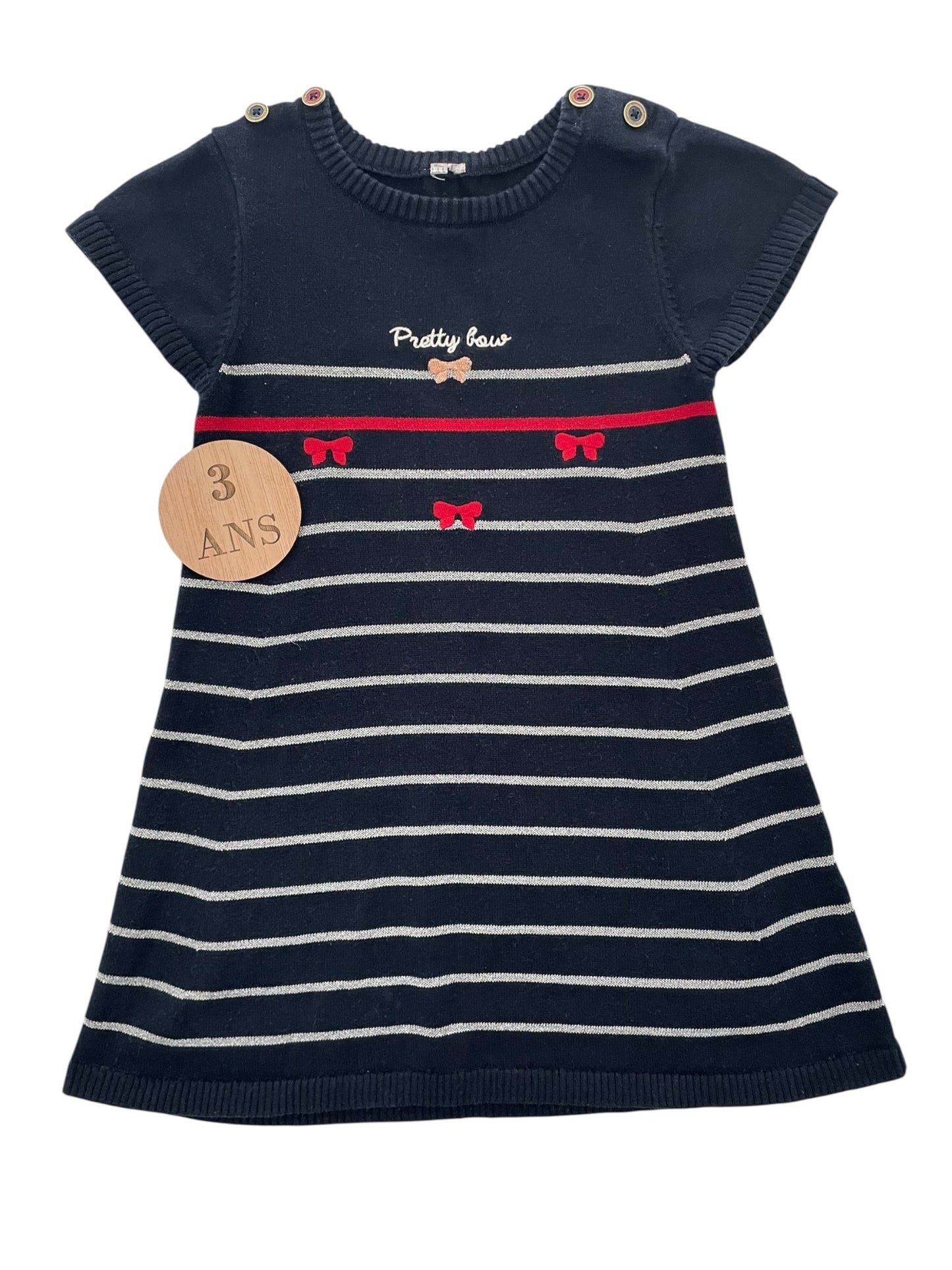Robe matière pull fin, bleu-marine, Orchestra