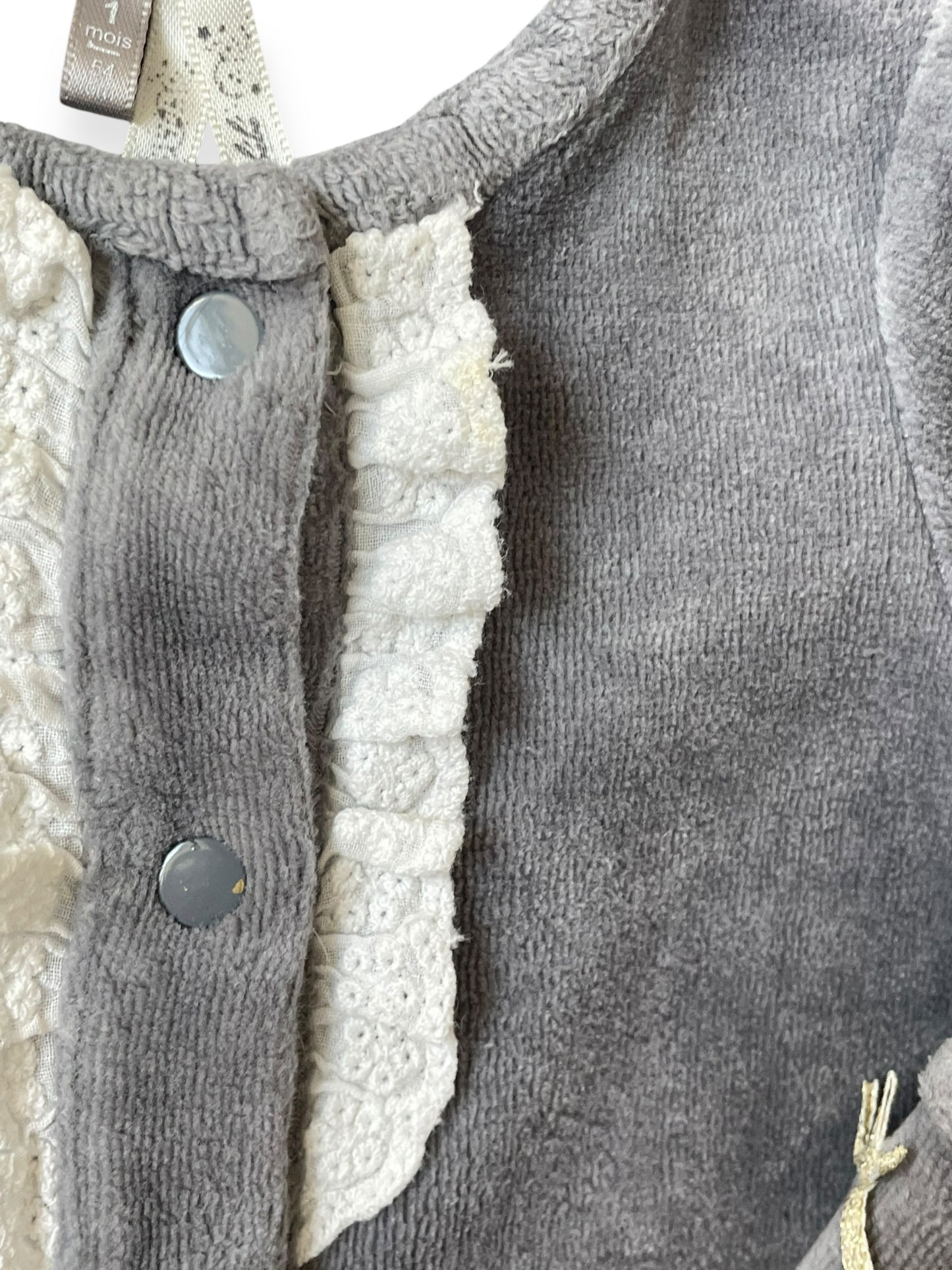 Pyjama velours gris, sans pied, Orchestra