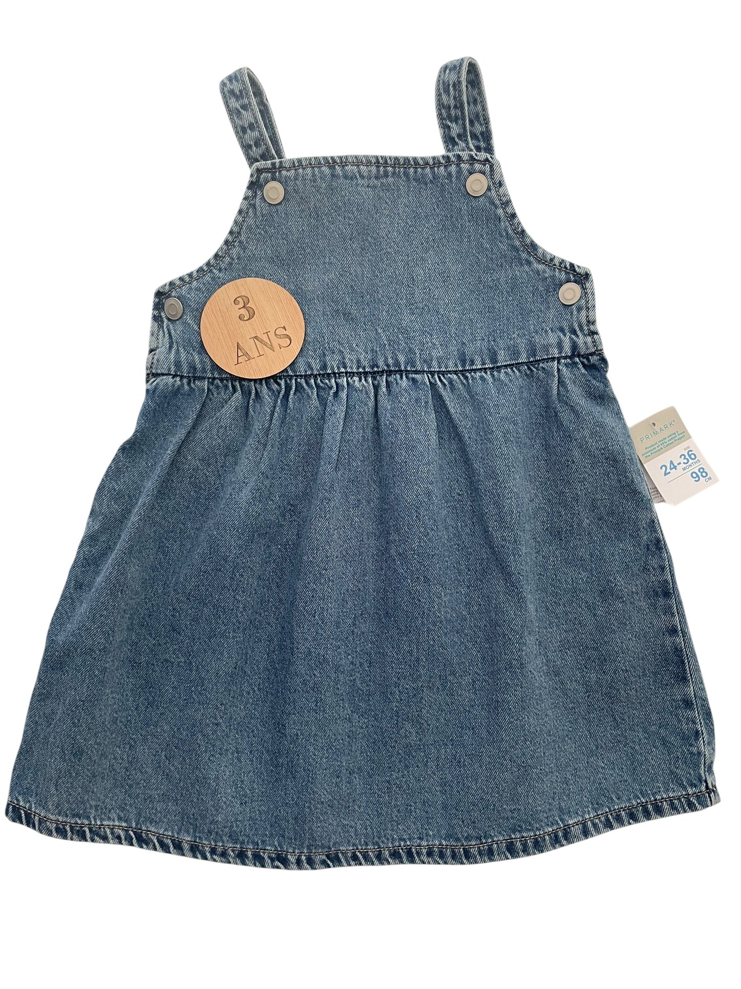 Robe salopette en jean, neuve, Primark