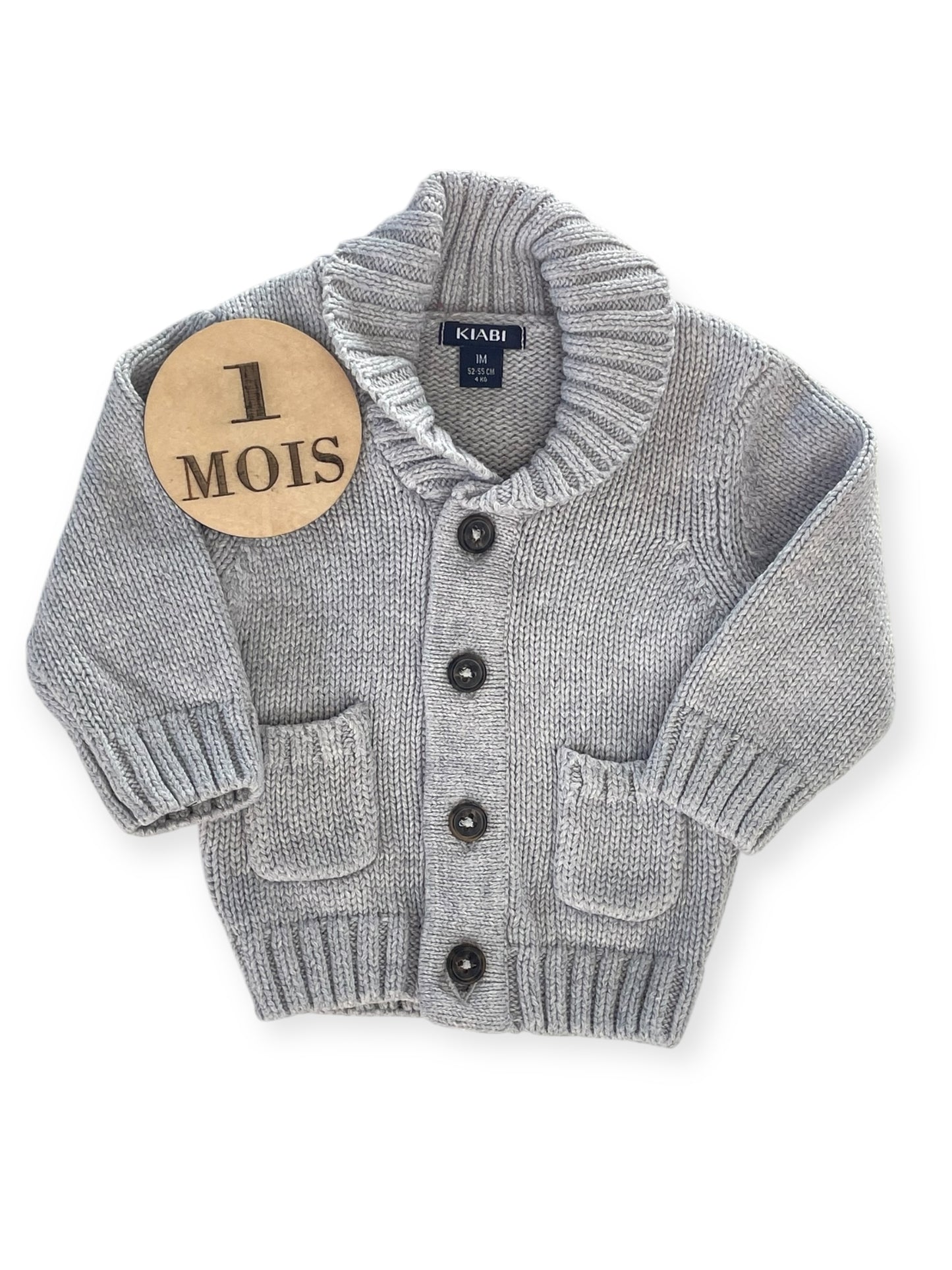 Gilet épais gris, Kiabi