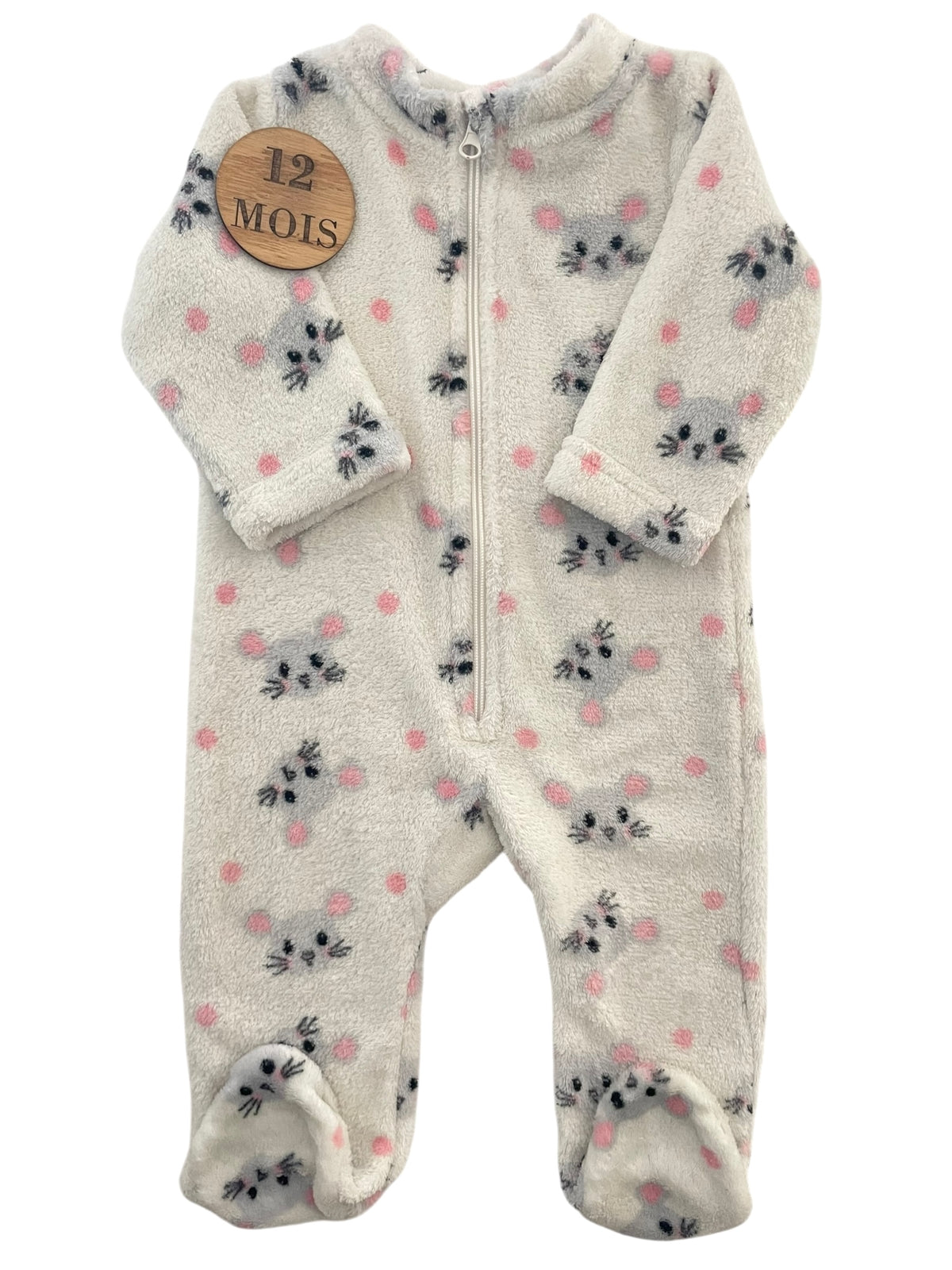 Pyjama polaire / surpyjama, souris, Mots d’enfants
