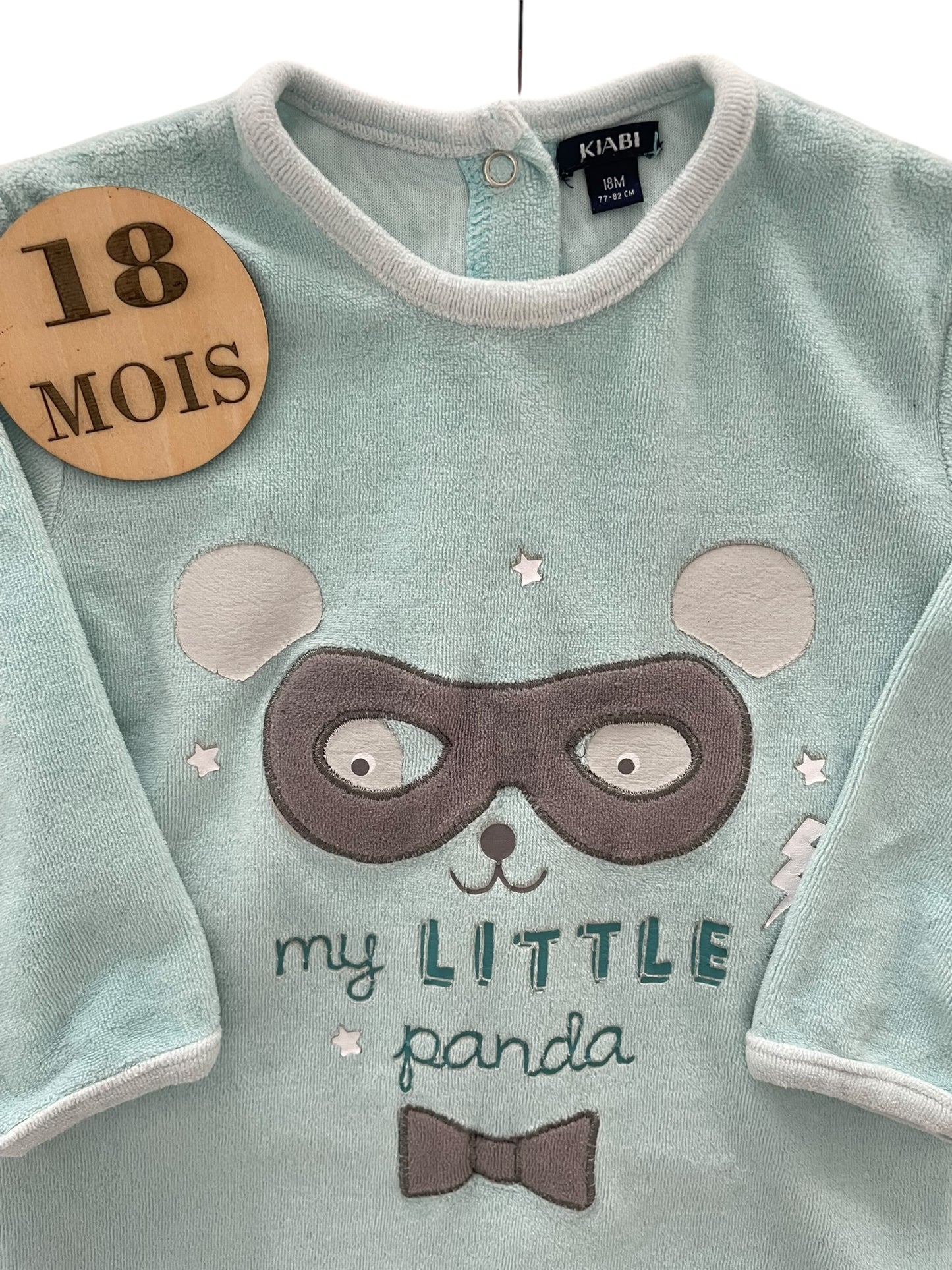 Pyjama velours bleu ciel, Kiabi