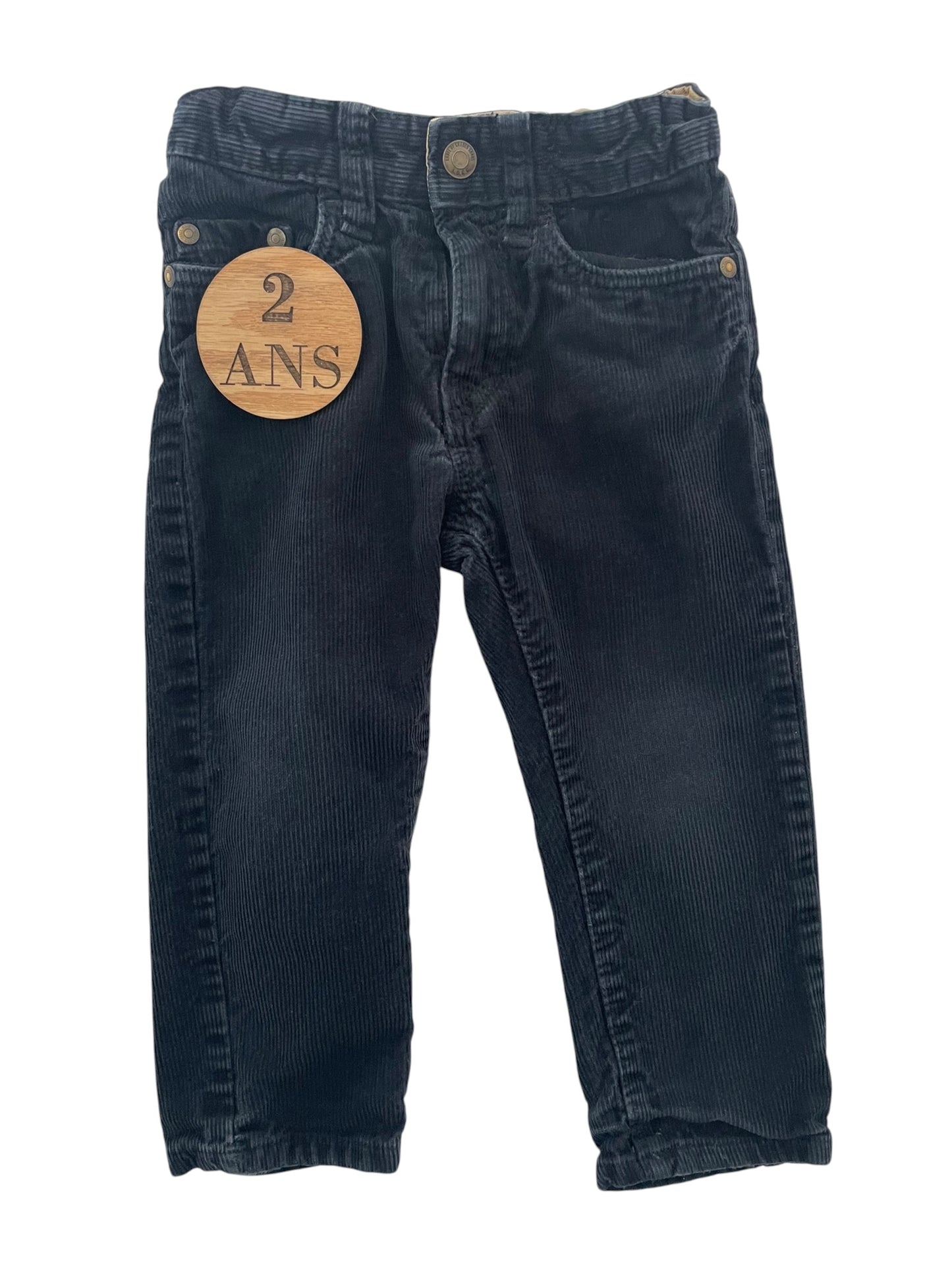 Pantalon velours, bleu-marine, H&M
