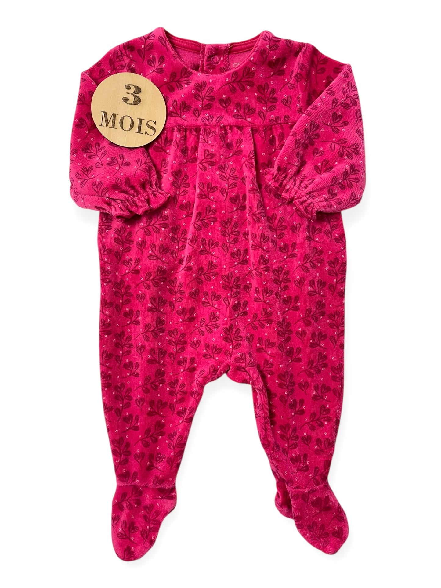 Pyjama velours framboise, Obaïbi