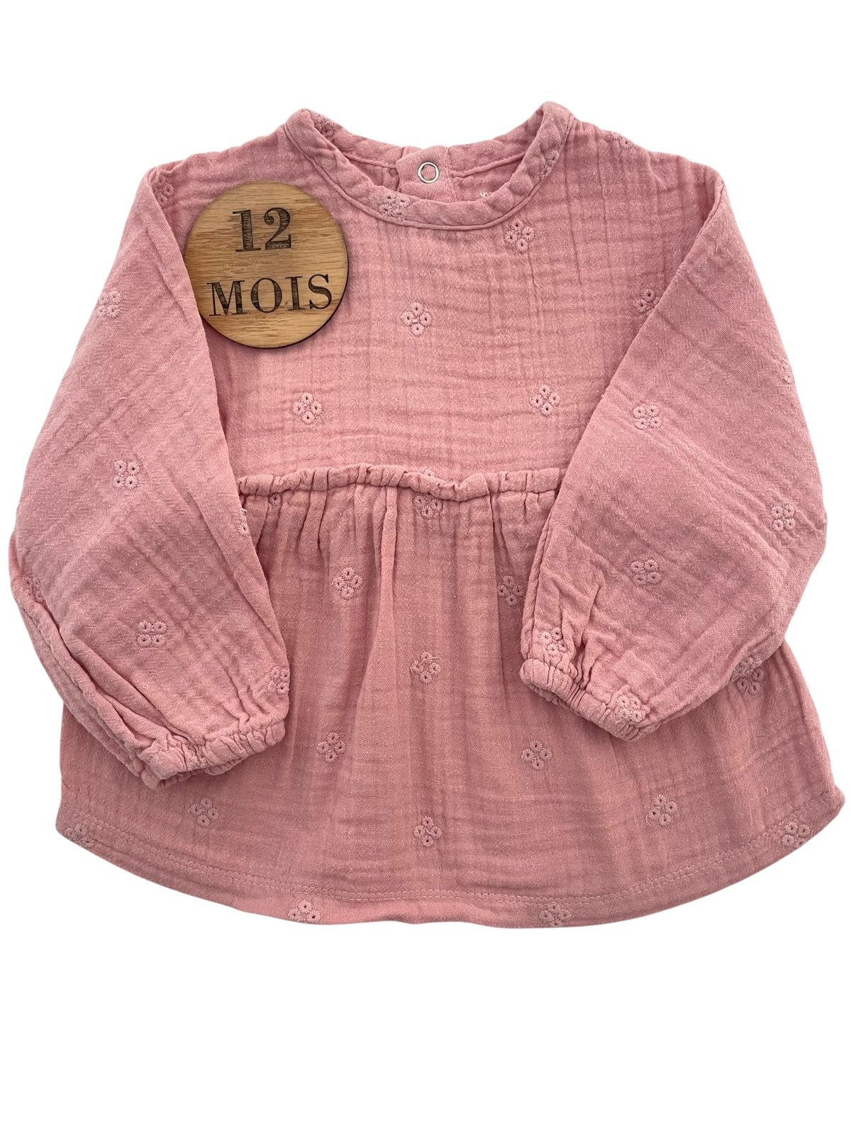 Blouse gaze de coton, rose, Orchestra
