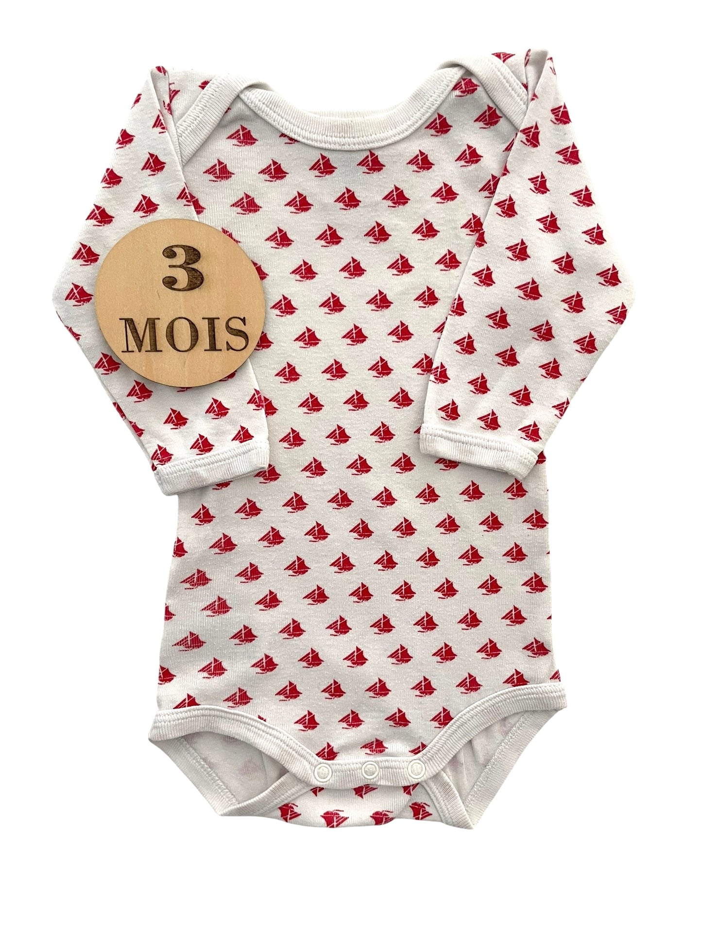 Body rouge et blanc, Petit Bateau