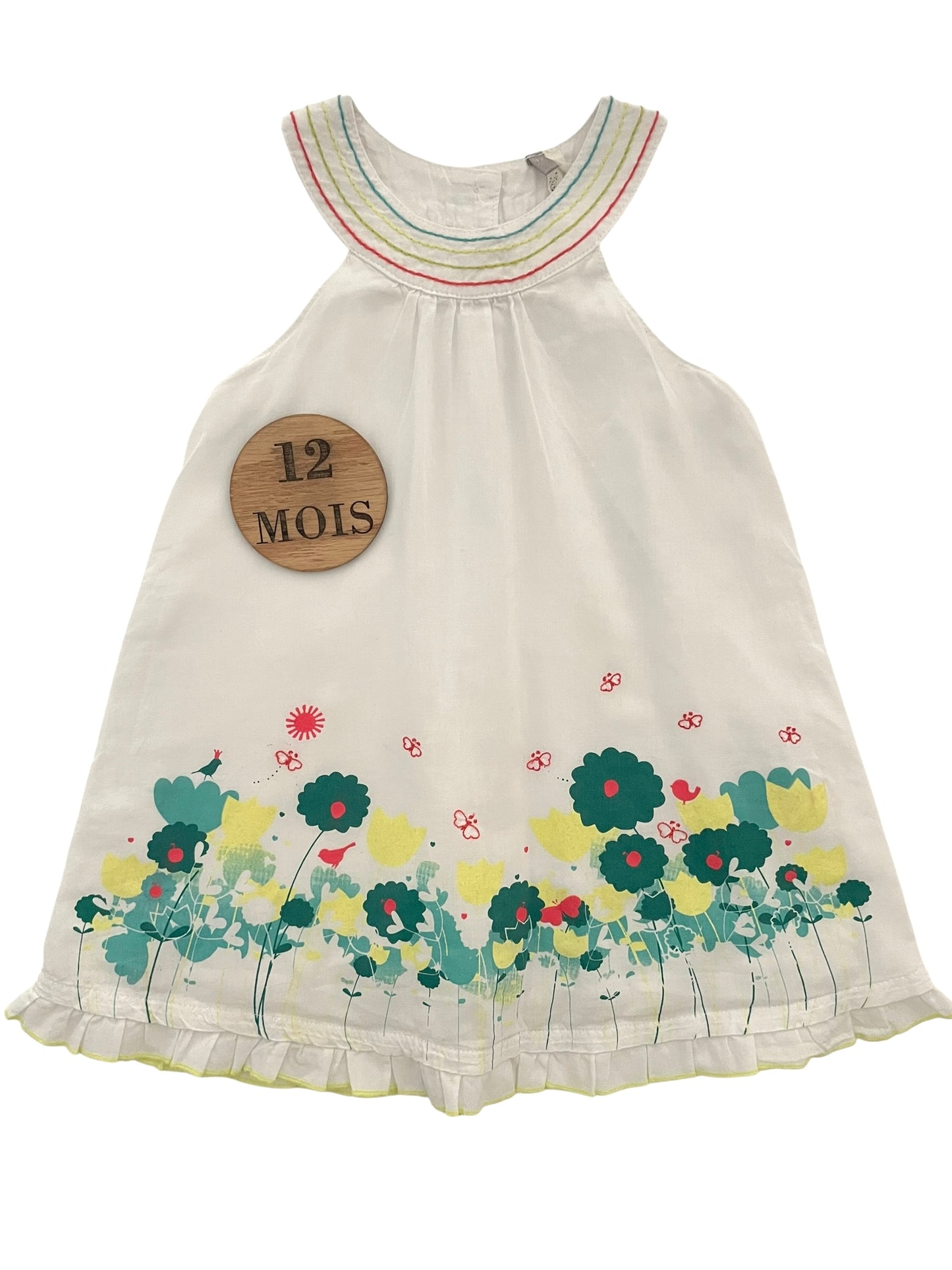 Robe col rond, blanche, Orchestra