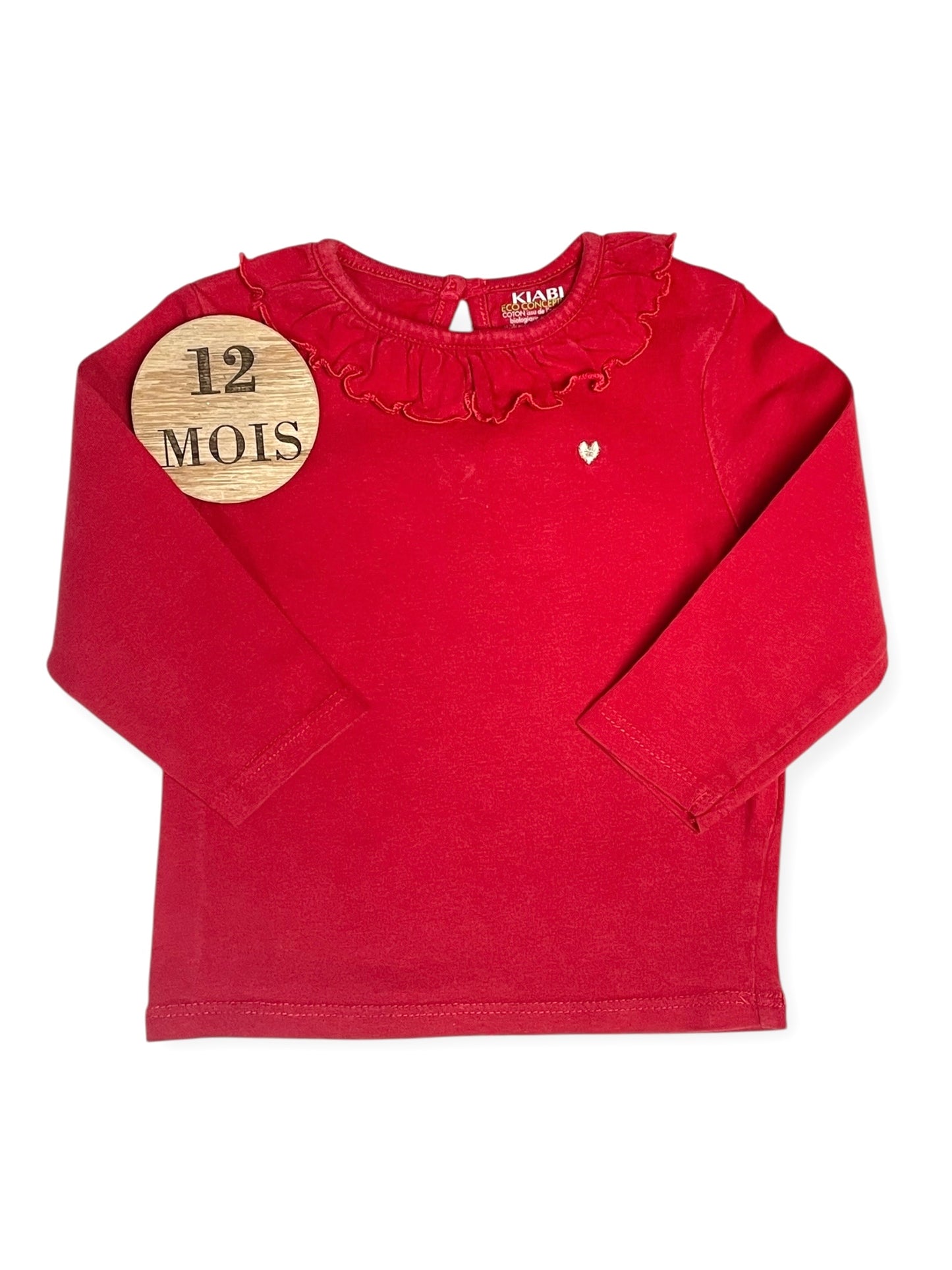 Tee-shirt à col rouge, Kiabi
