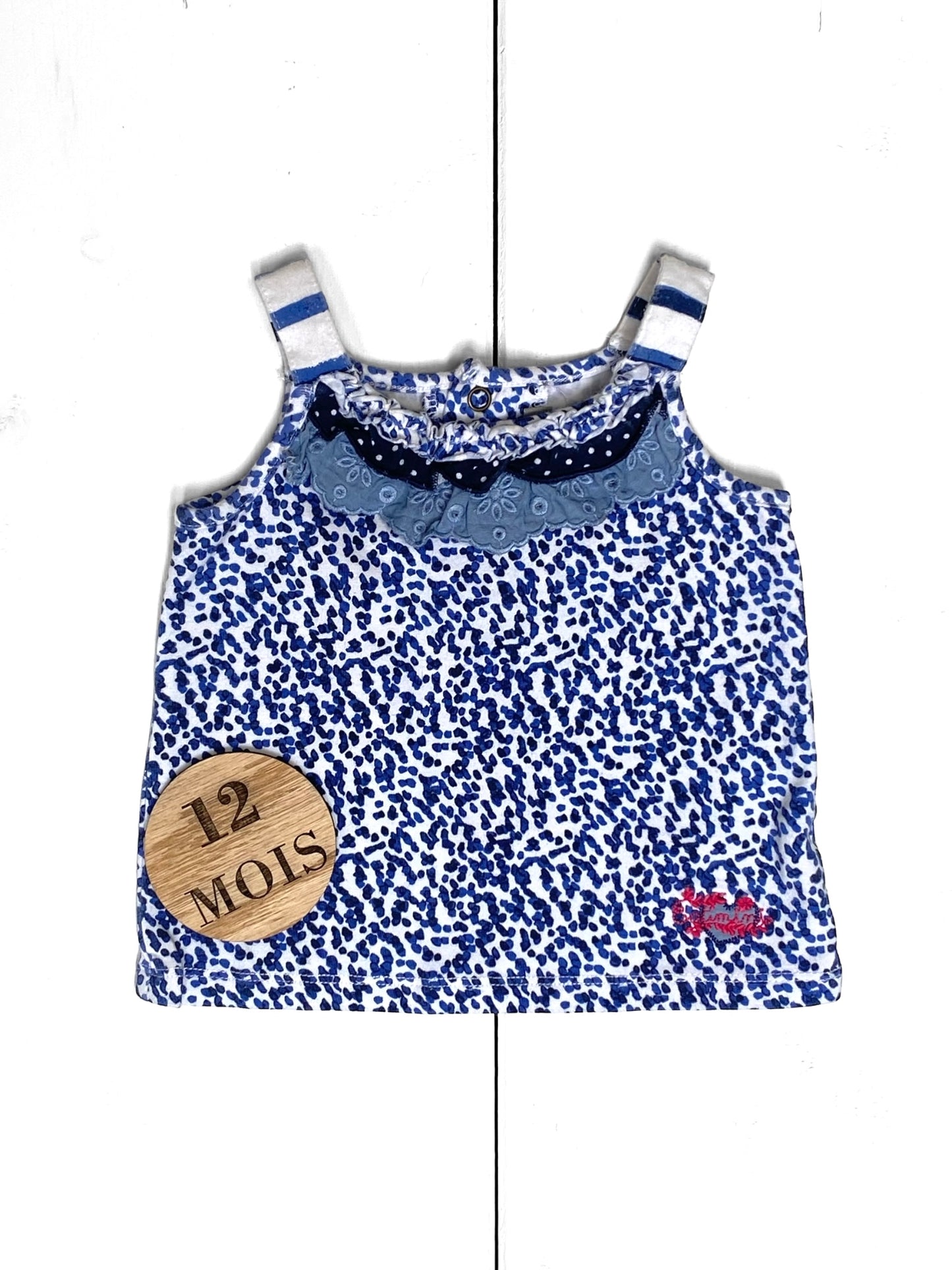 Tee-shirt bleu fleuri, Catimini