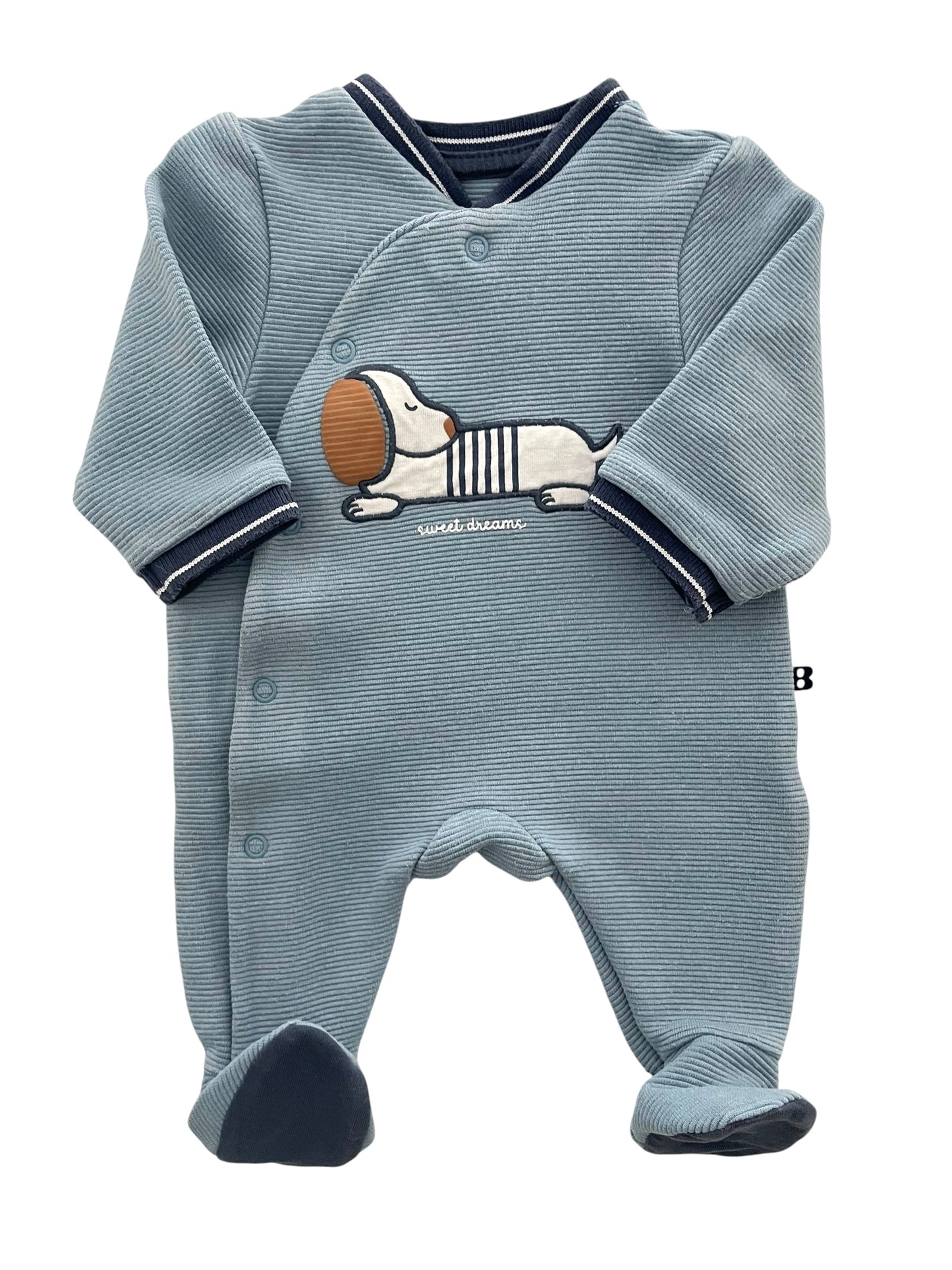 Pyjama coton épais, bleu, Obaibi