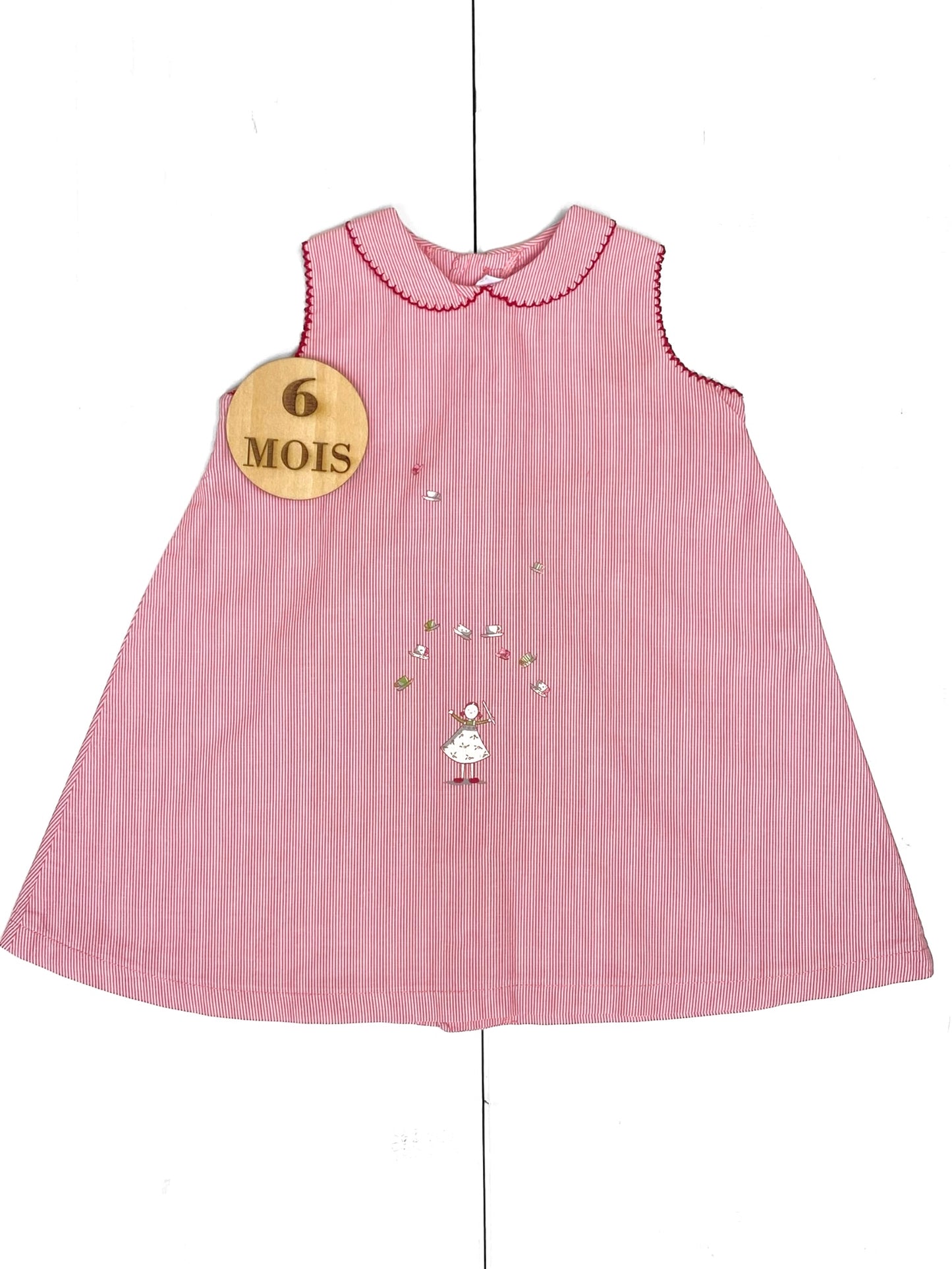 Robe rayée rose, Petit Bateau