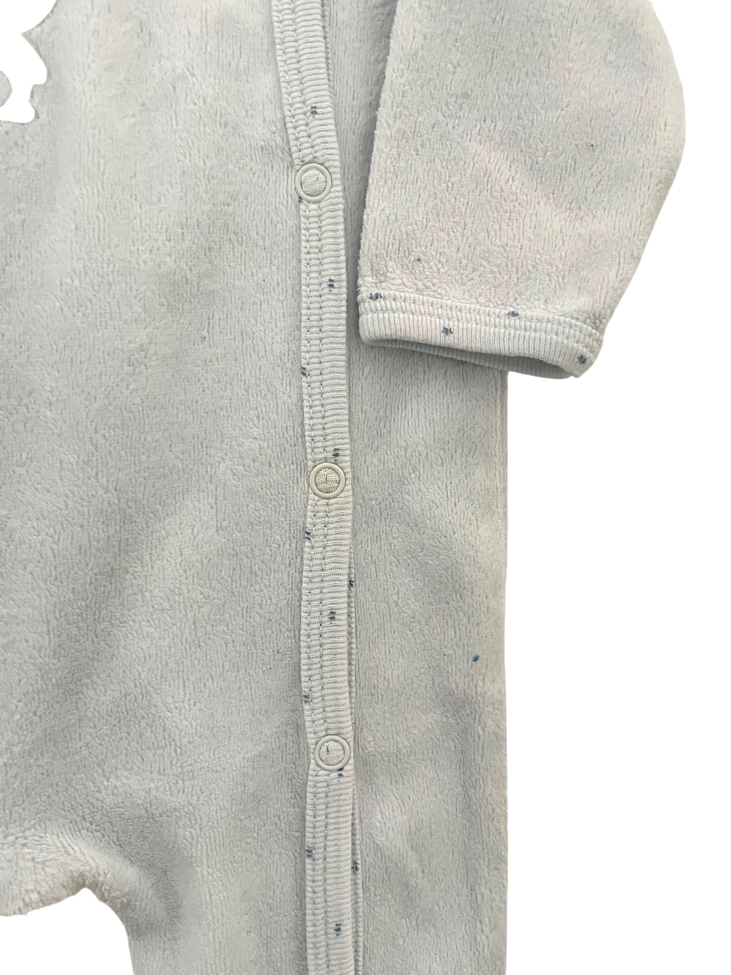 Pyjama velours bleu-ciel, lapin