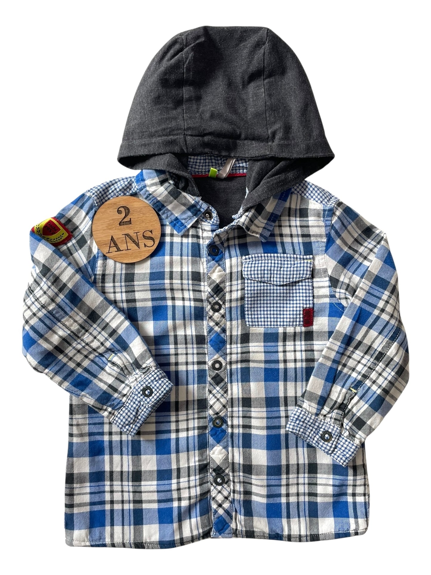 Chemise à capuche, à carreaux, Orchestra