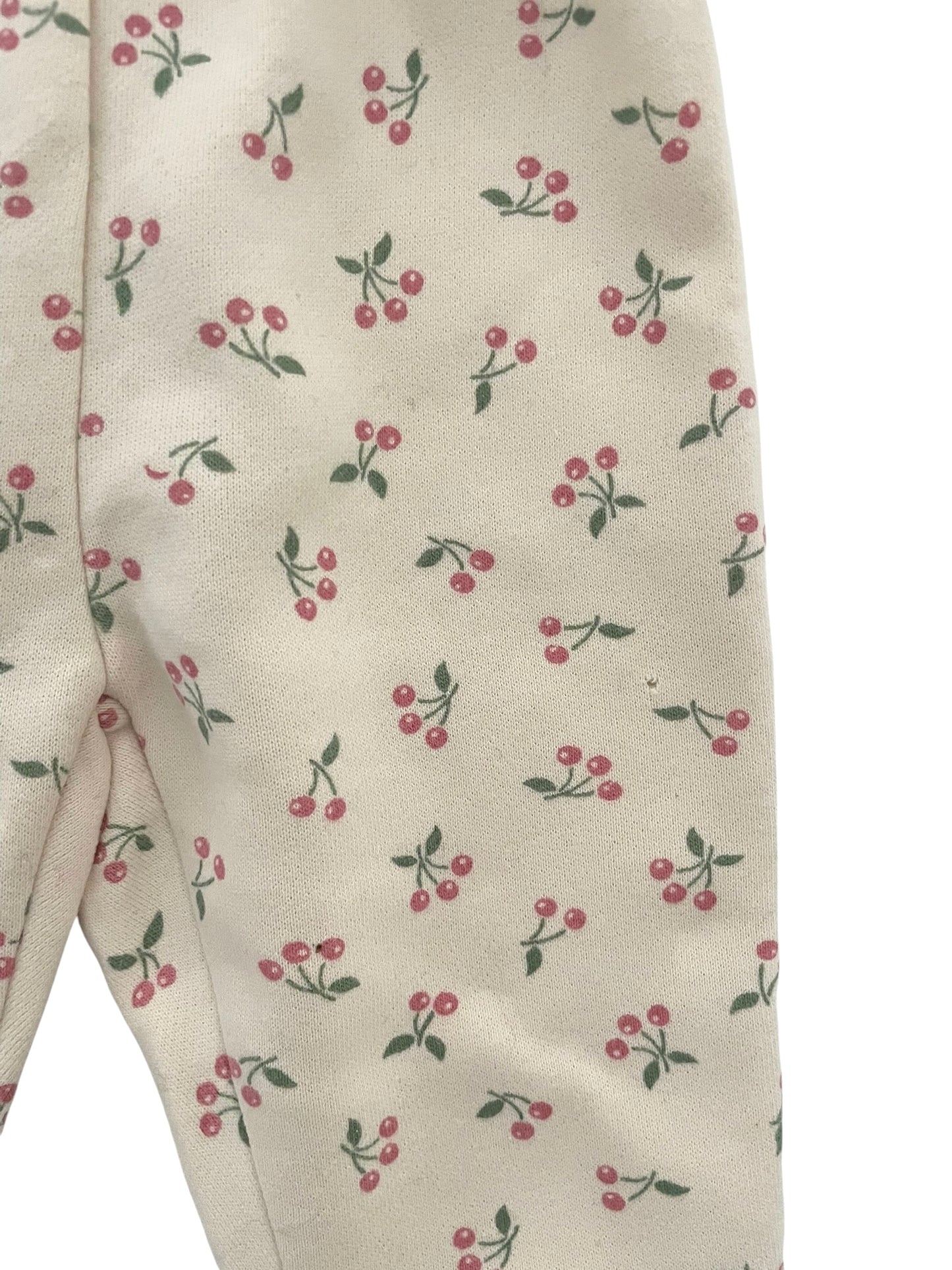 Jogging beige, cerises, Bout’chou