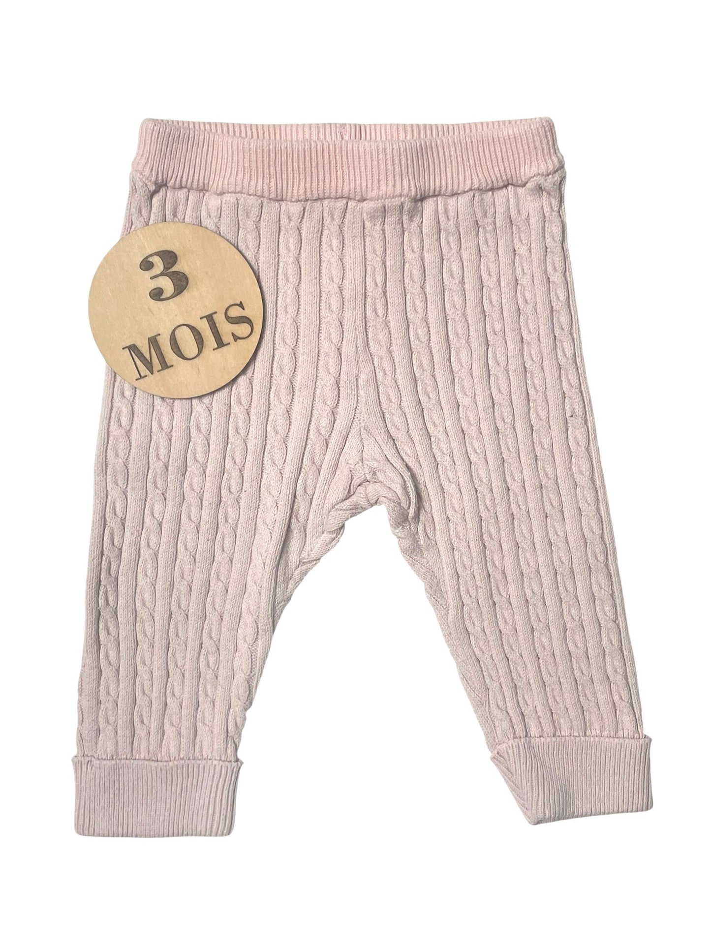 Legging en mailles rose pâle, Gémo