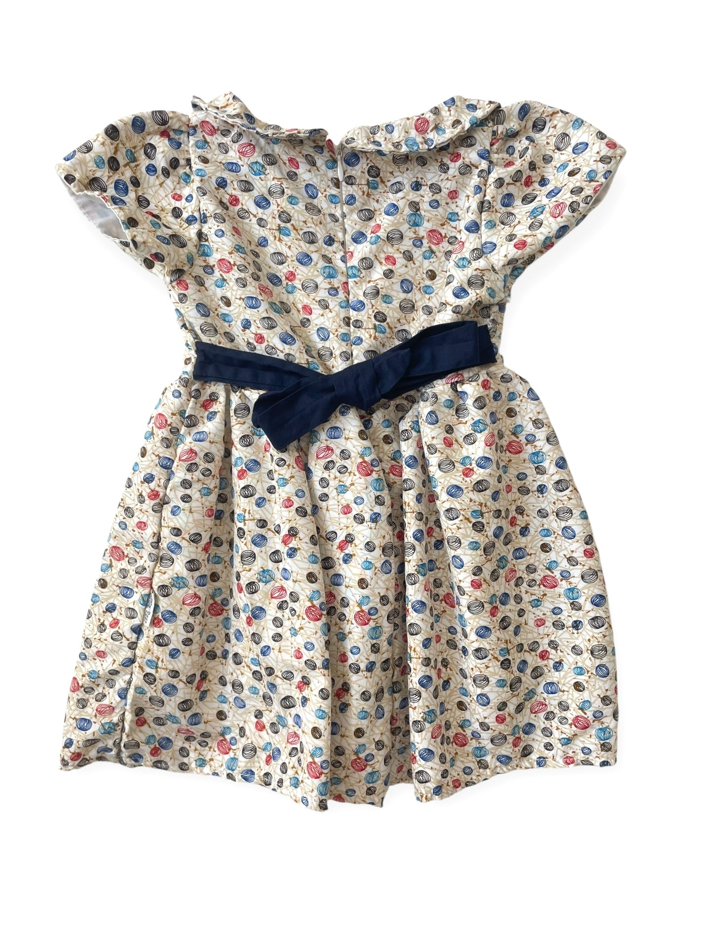 Robe à col, doublée, noeud dans le dos, Little Bear