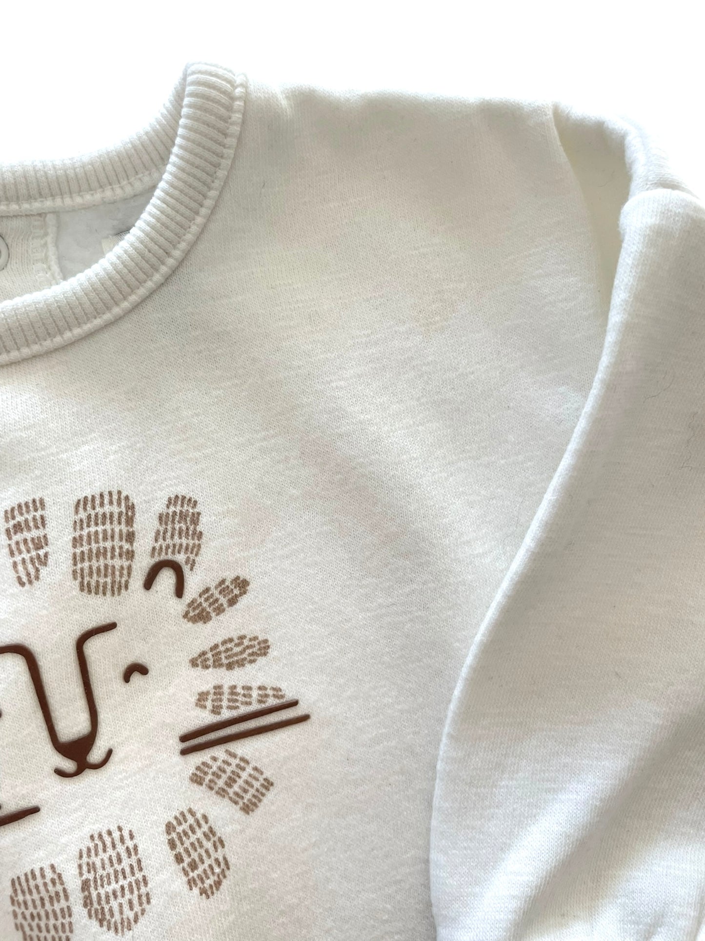 Sweat blanc, lion, La Redoute