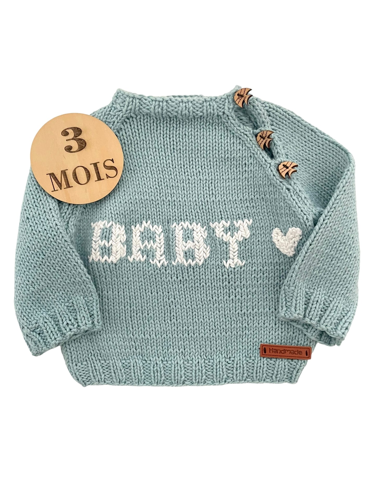 Pull tricot, bleu, Baby