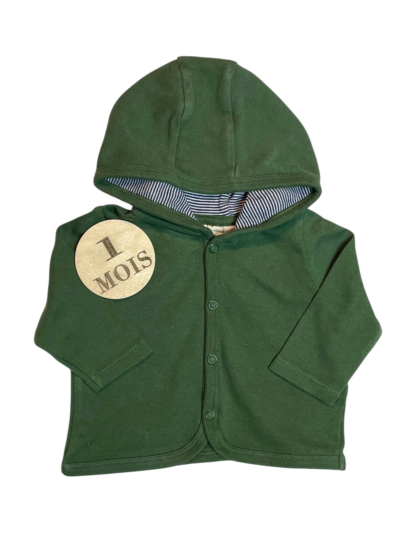 Gilet fin à capuche, vert