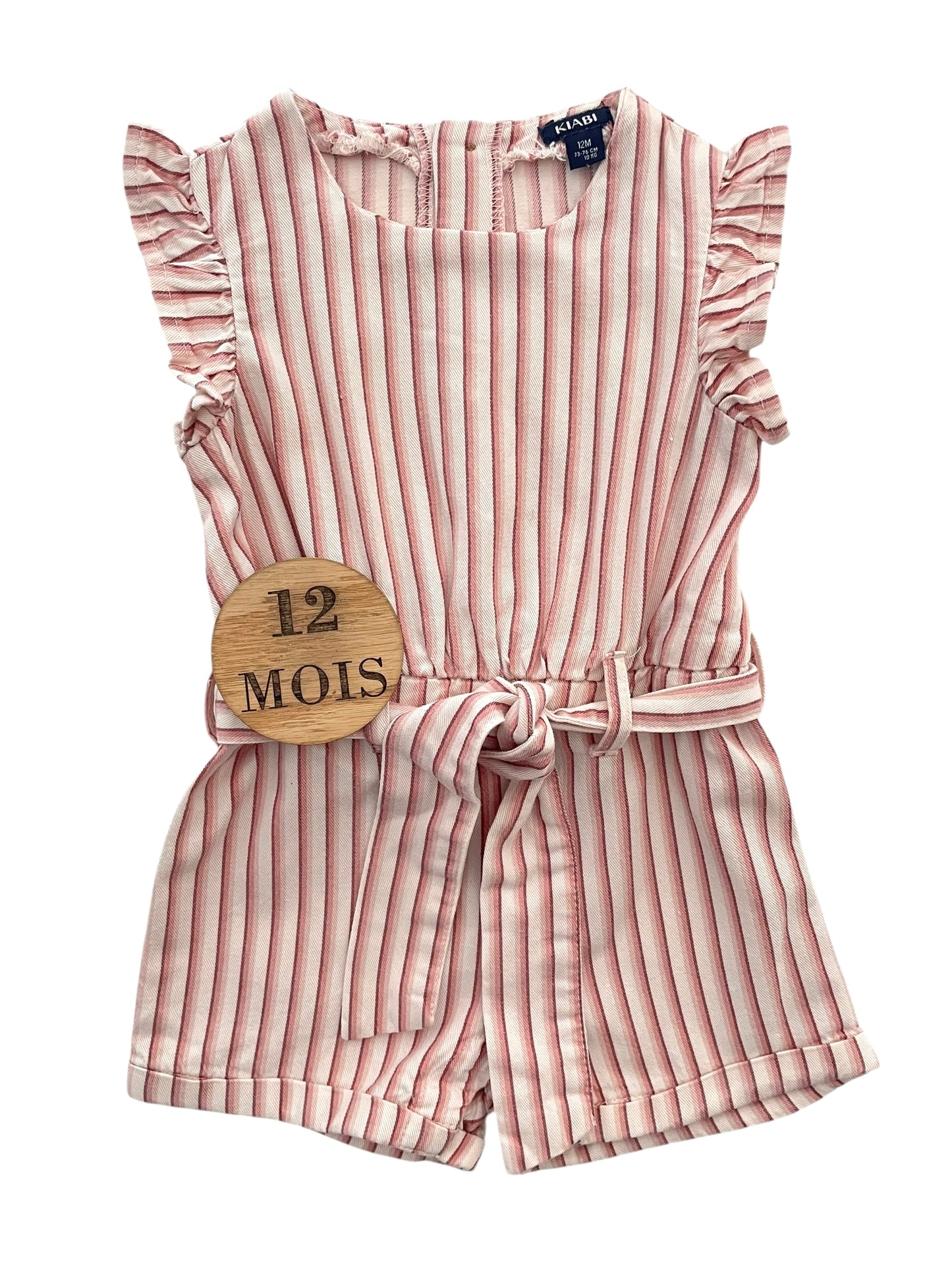 Combishort en toile, rayée, Kiabi