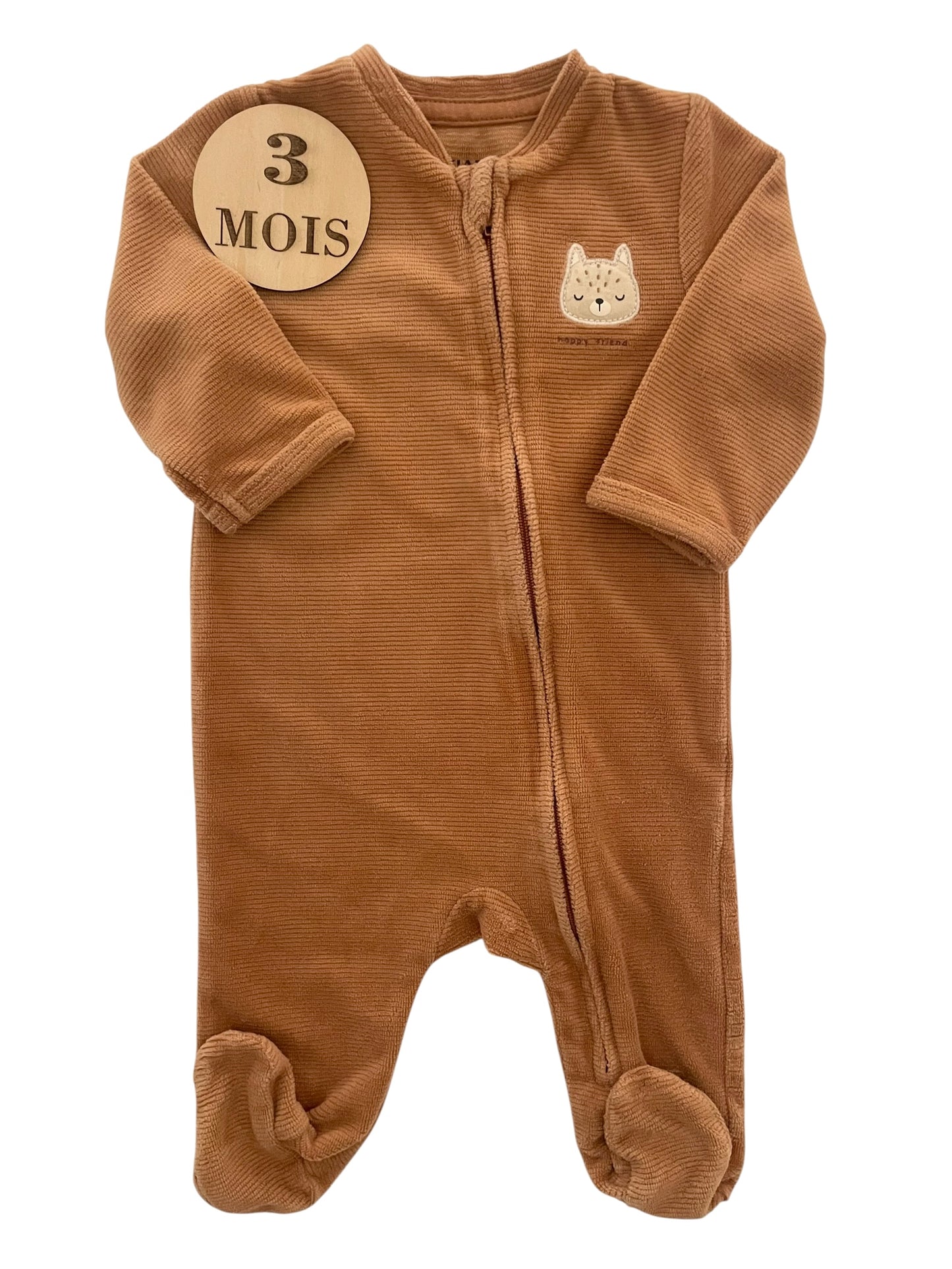 Pyjama velours, marron, Kiabi