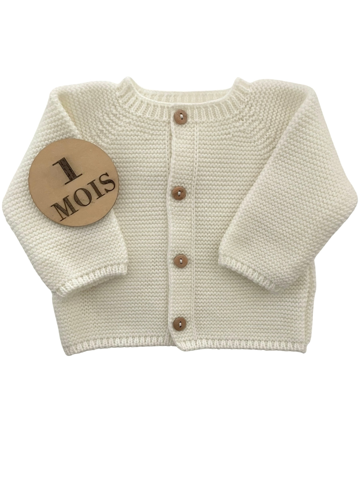 Gilet en mailles, écru