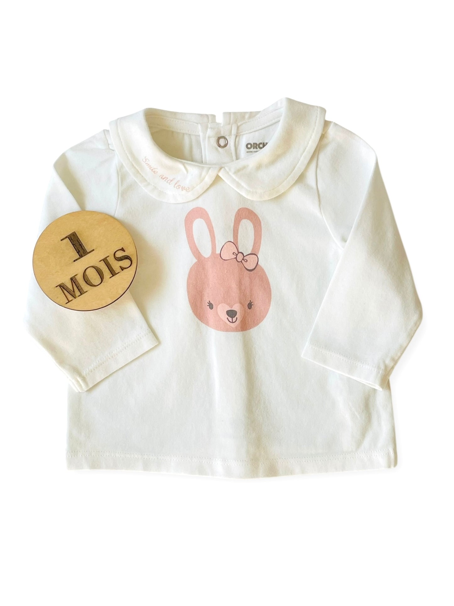 Tee-shirt col claudine, lapin, Orchestra