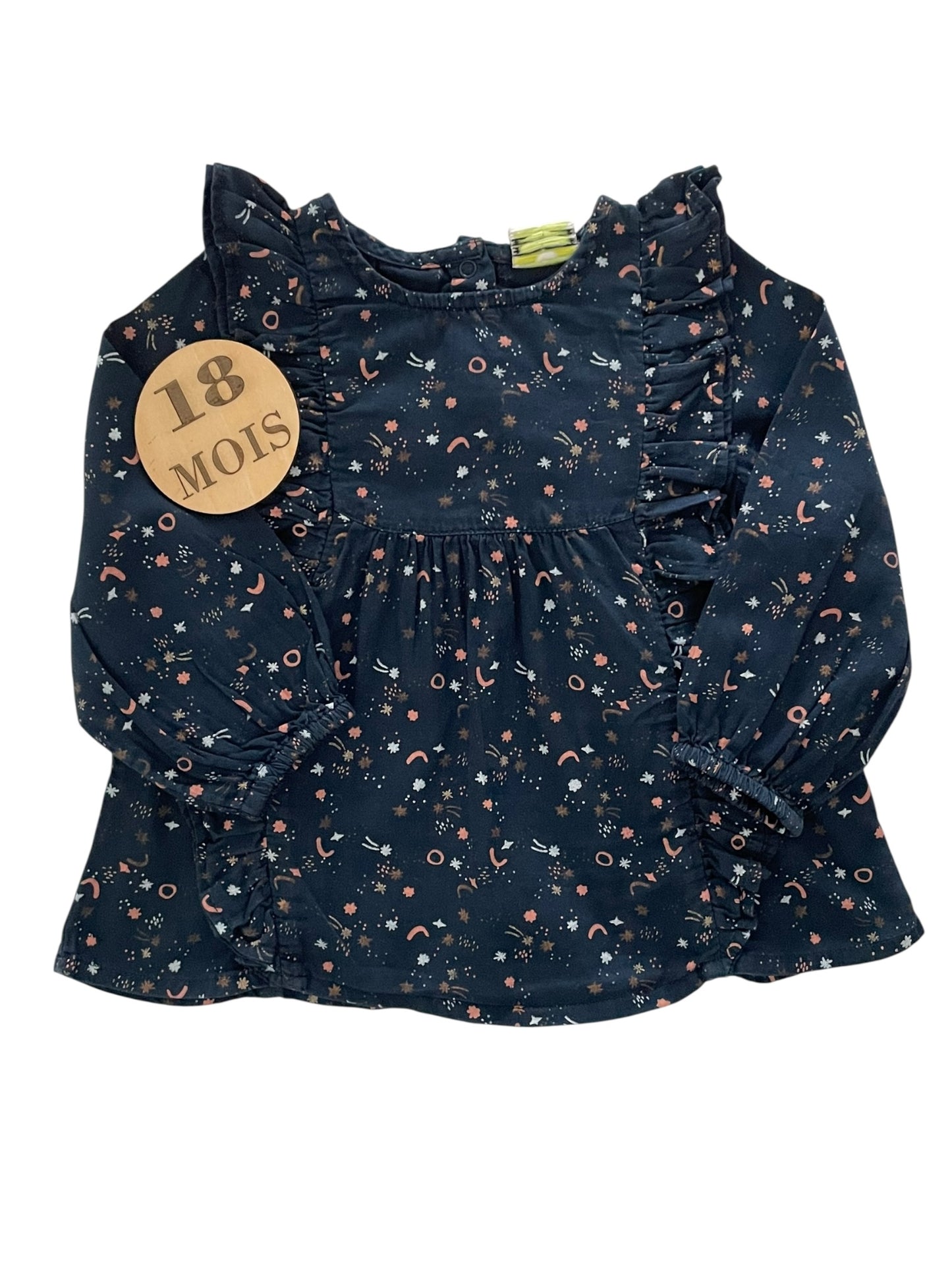 Blouse bleu-nuit étoiles, TAO