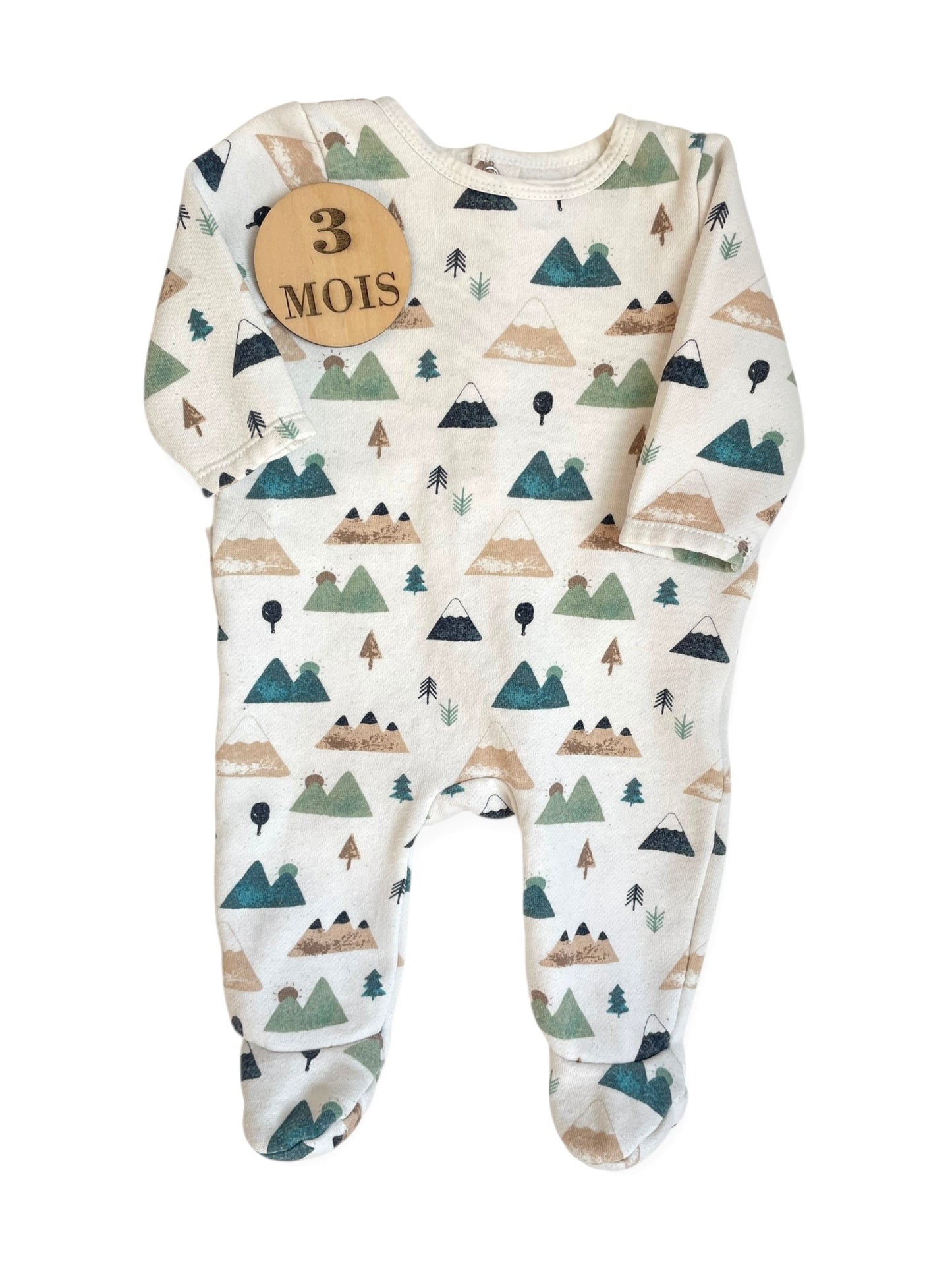 Pyjama coton épais, écru, Gémo