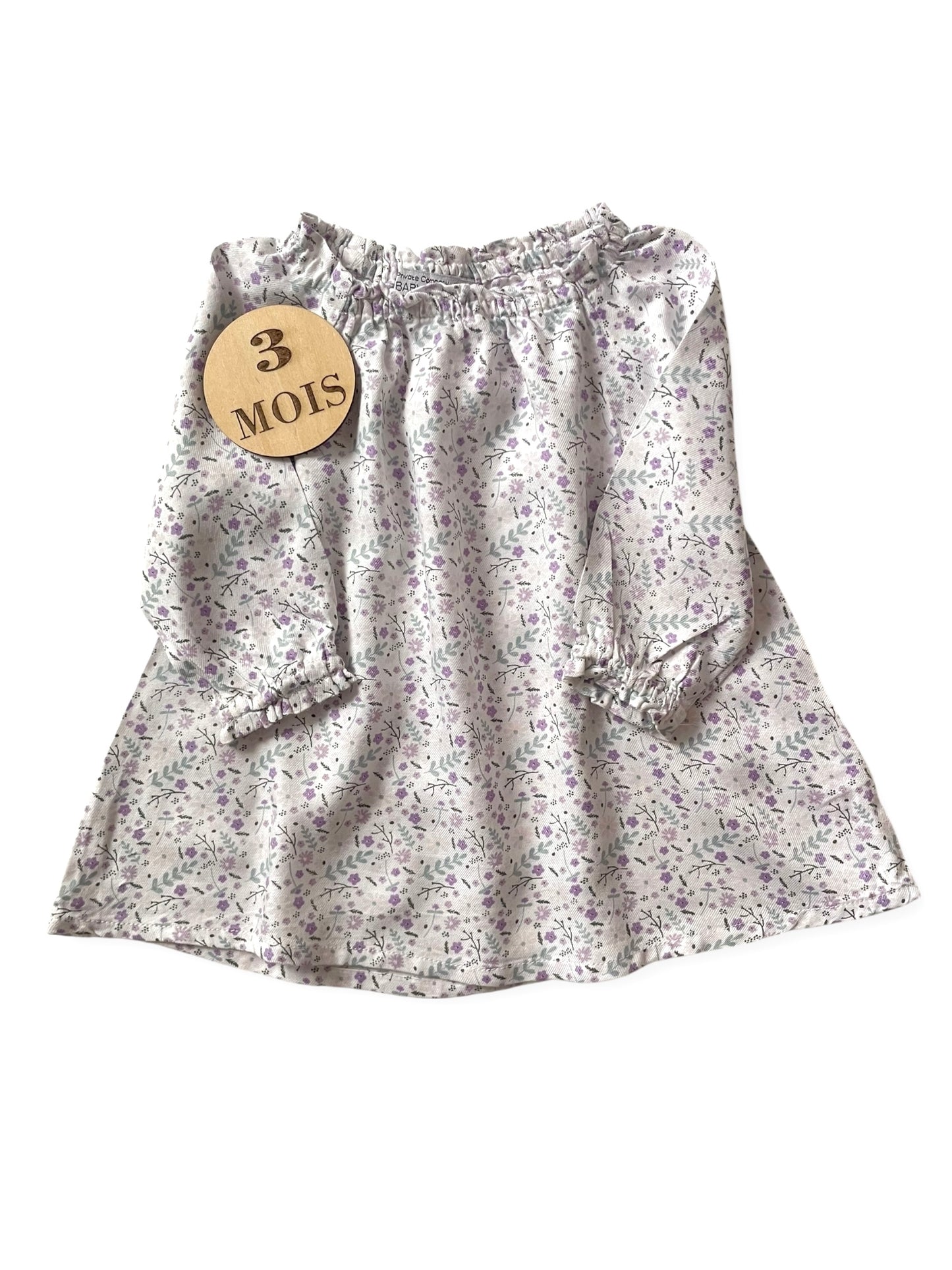 Ensemble gilet et robe fleurie