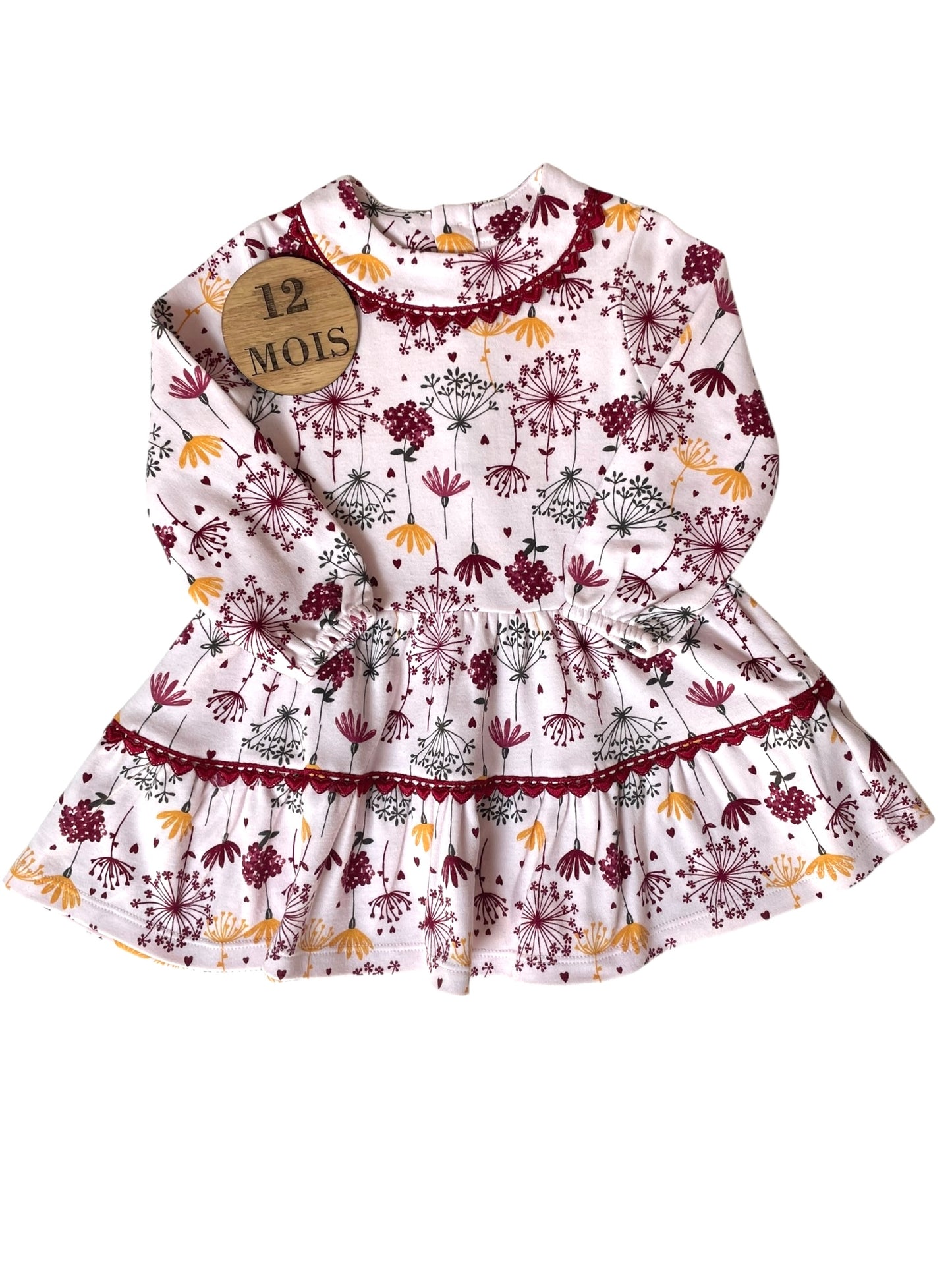 Robe rose fleurie