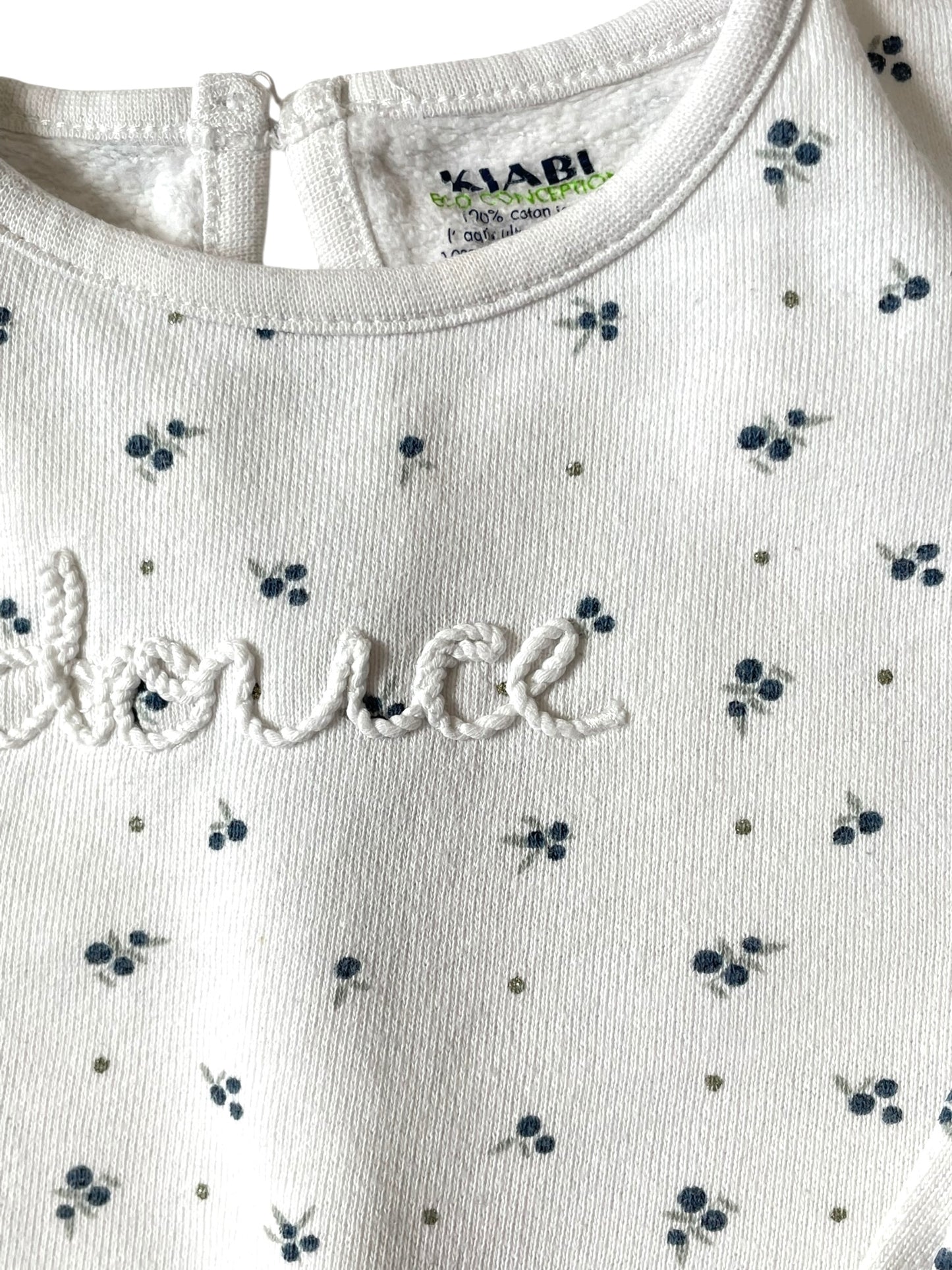 Sweat fin fleuri, Kiabi