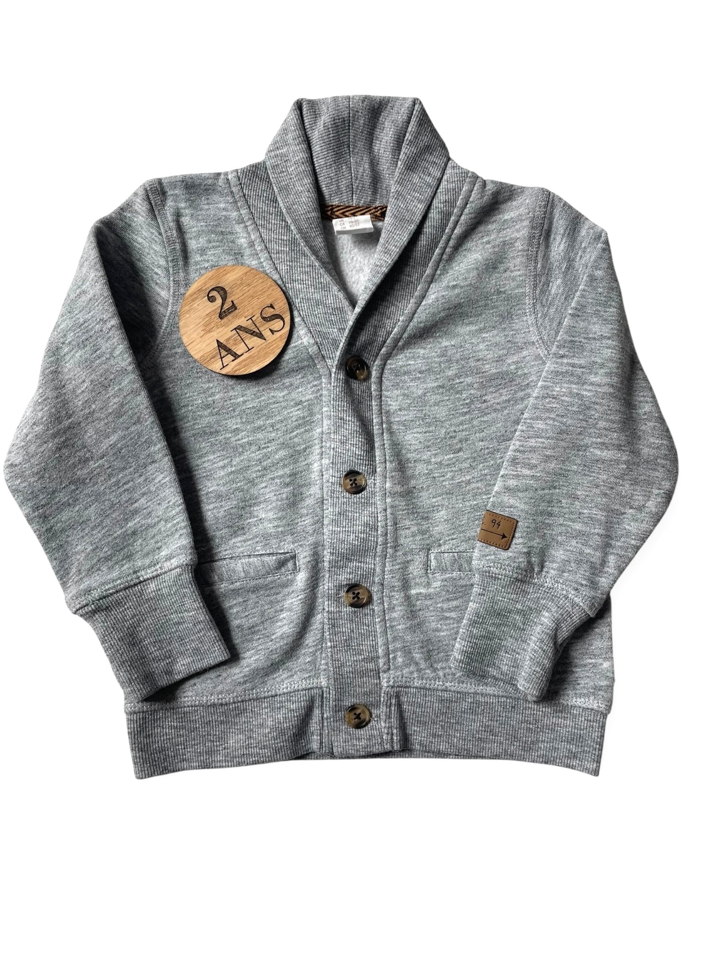 Gilet à col, gris, H&M