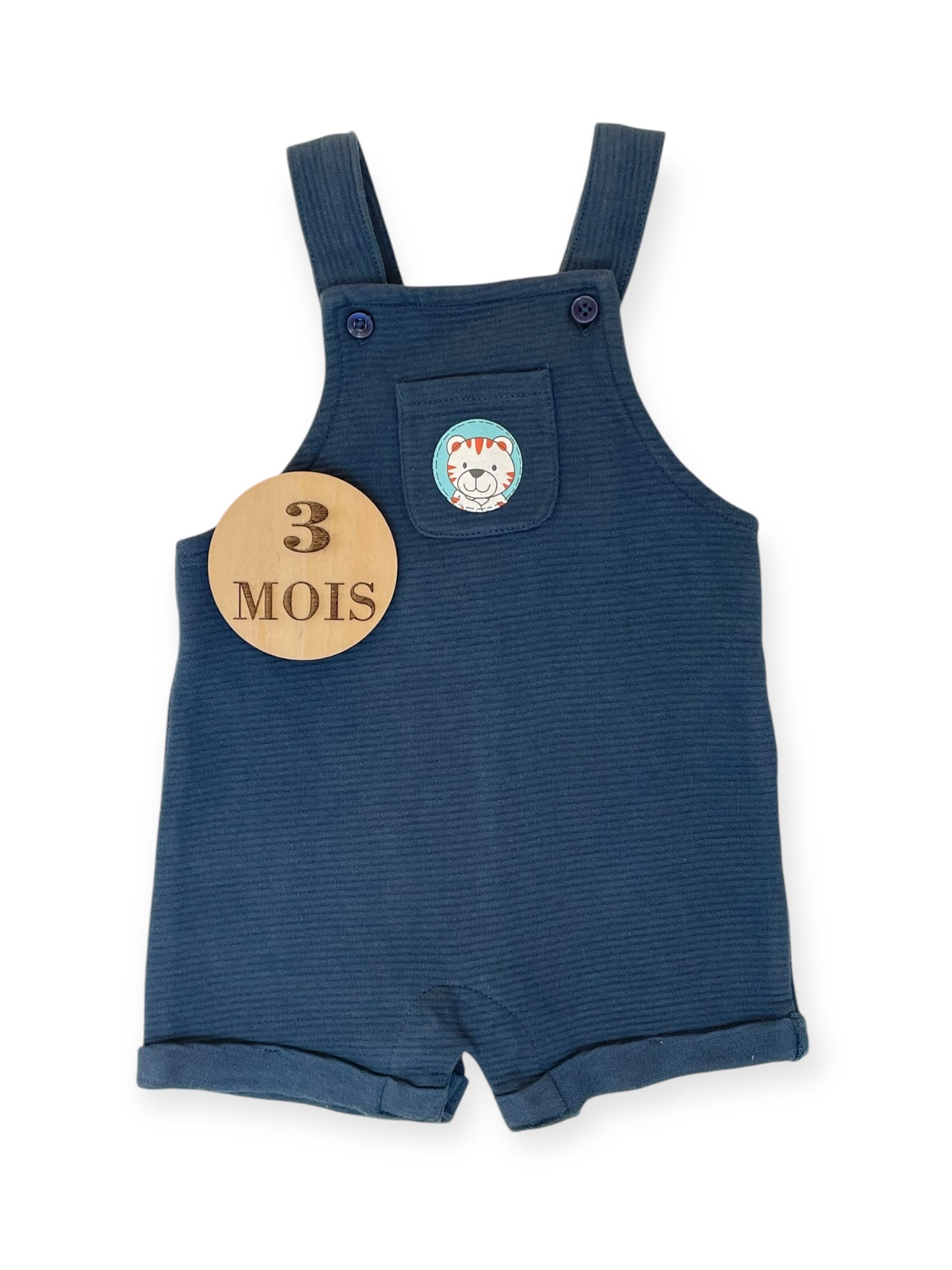 Salopette short, bleu-marine, Boites à Malices