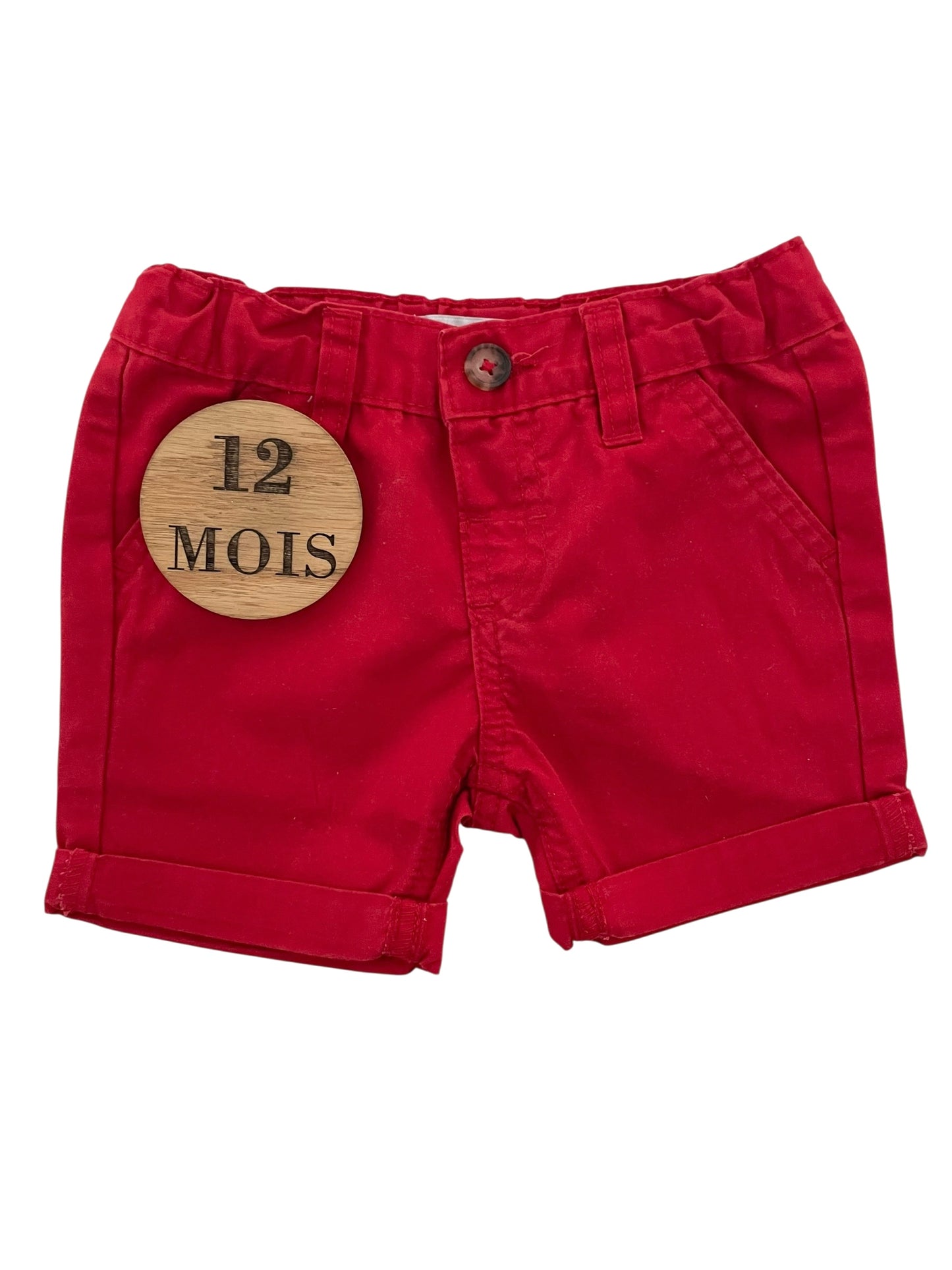 Short en toile rouge, NPO