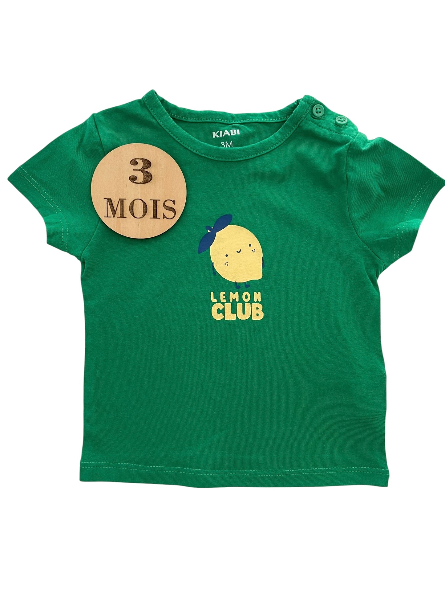 Tee-shirt vert, citron, Kiabi