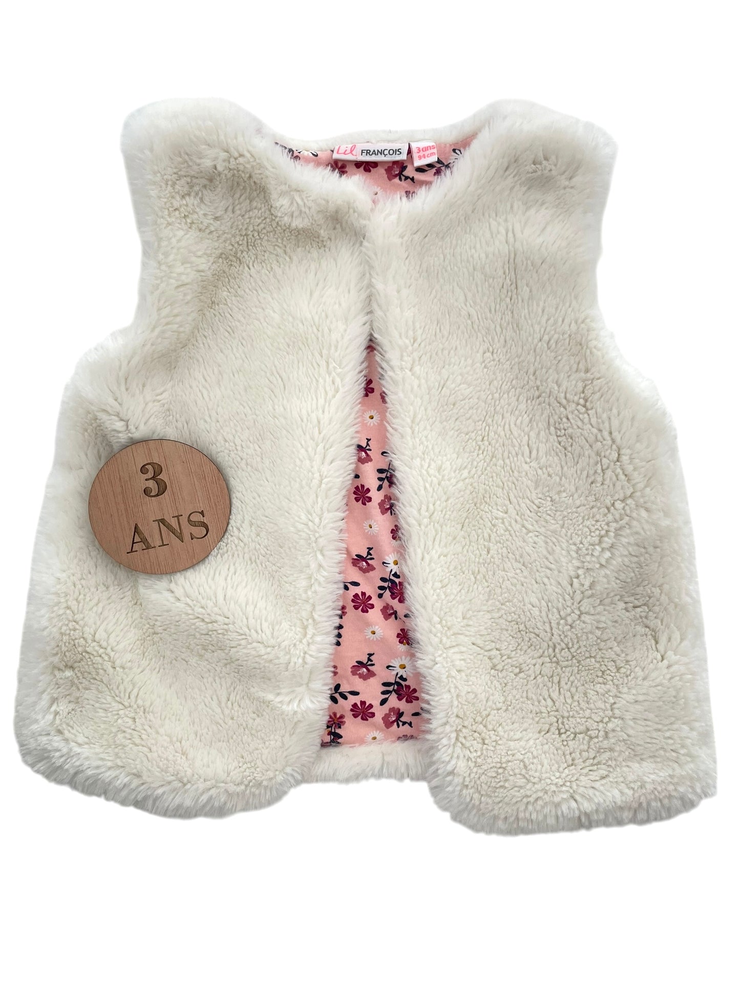 Gilet sans manche, doublure fleurie, Lili Marelle